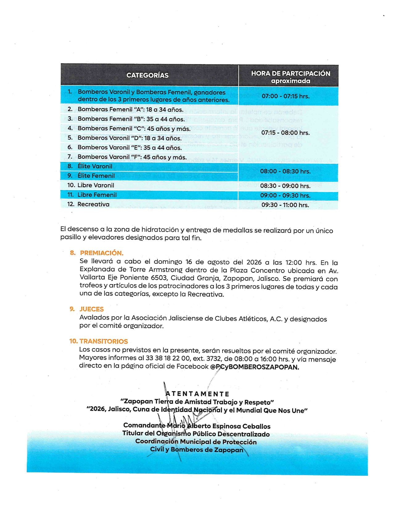 Página 4 de la convocatoria