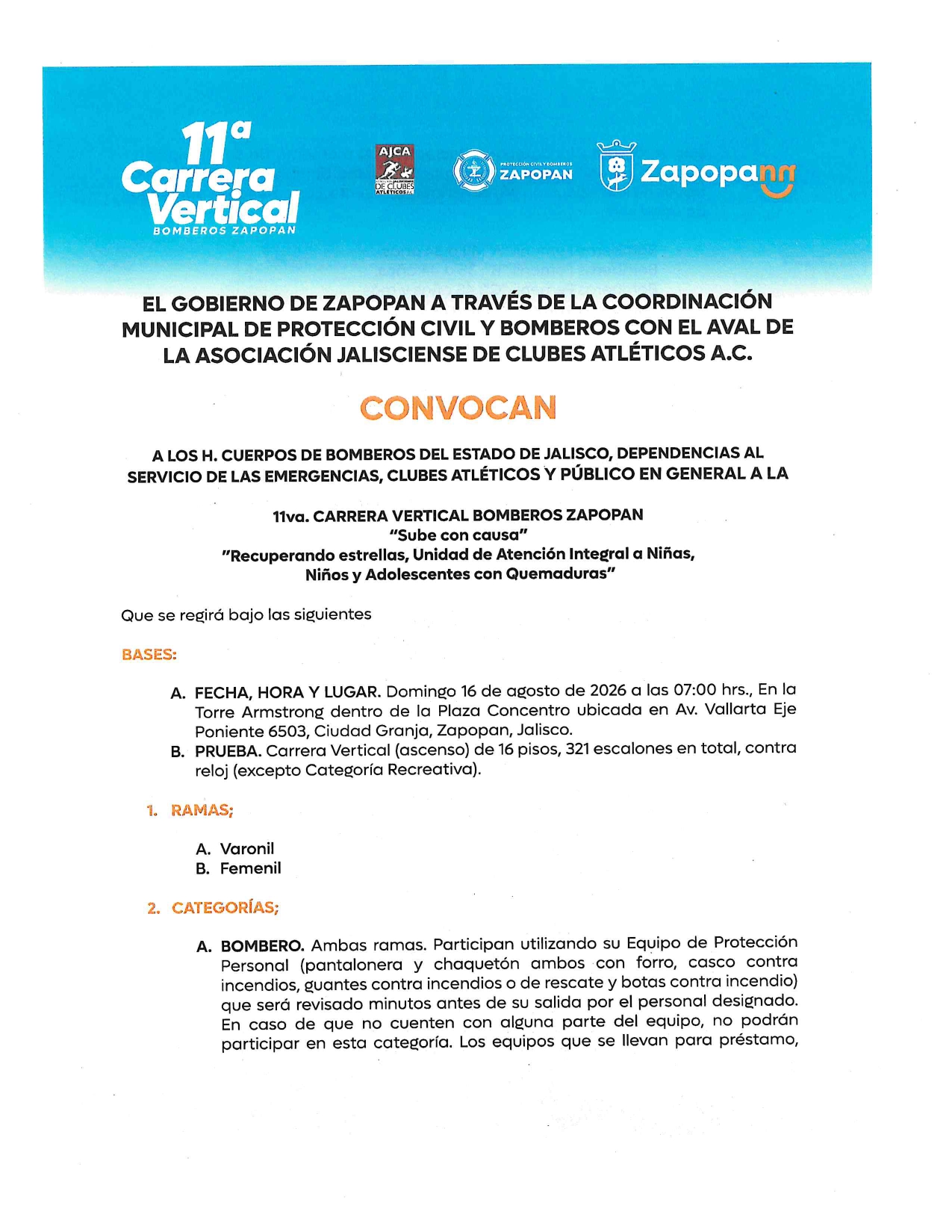 Página 1 de la convocatoria