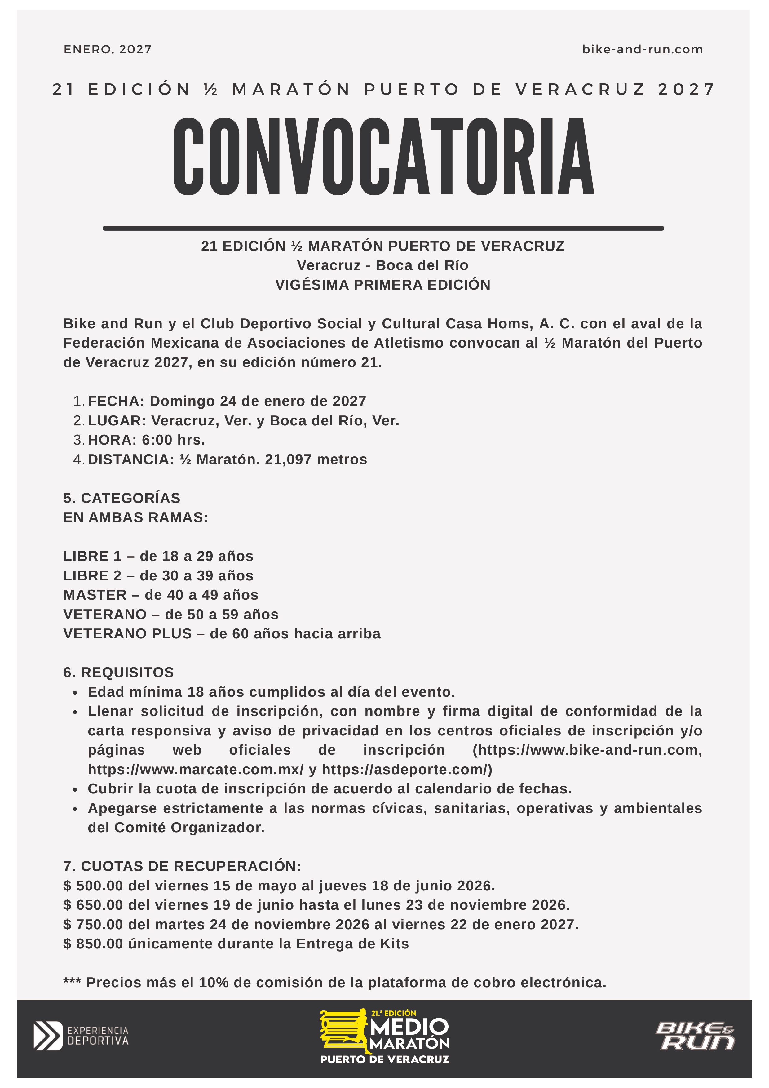 Convocatoria, página 1