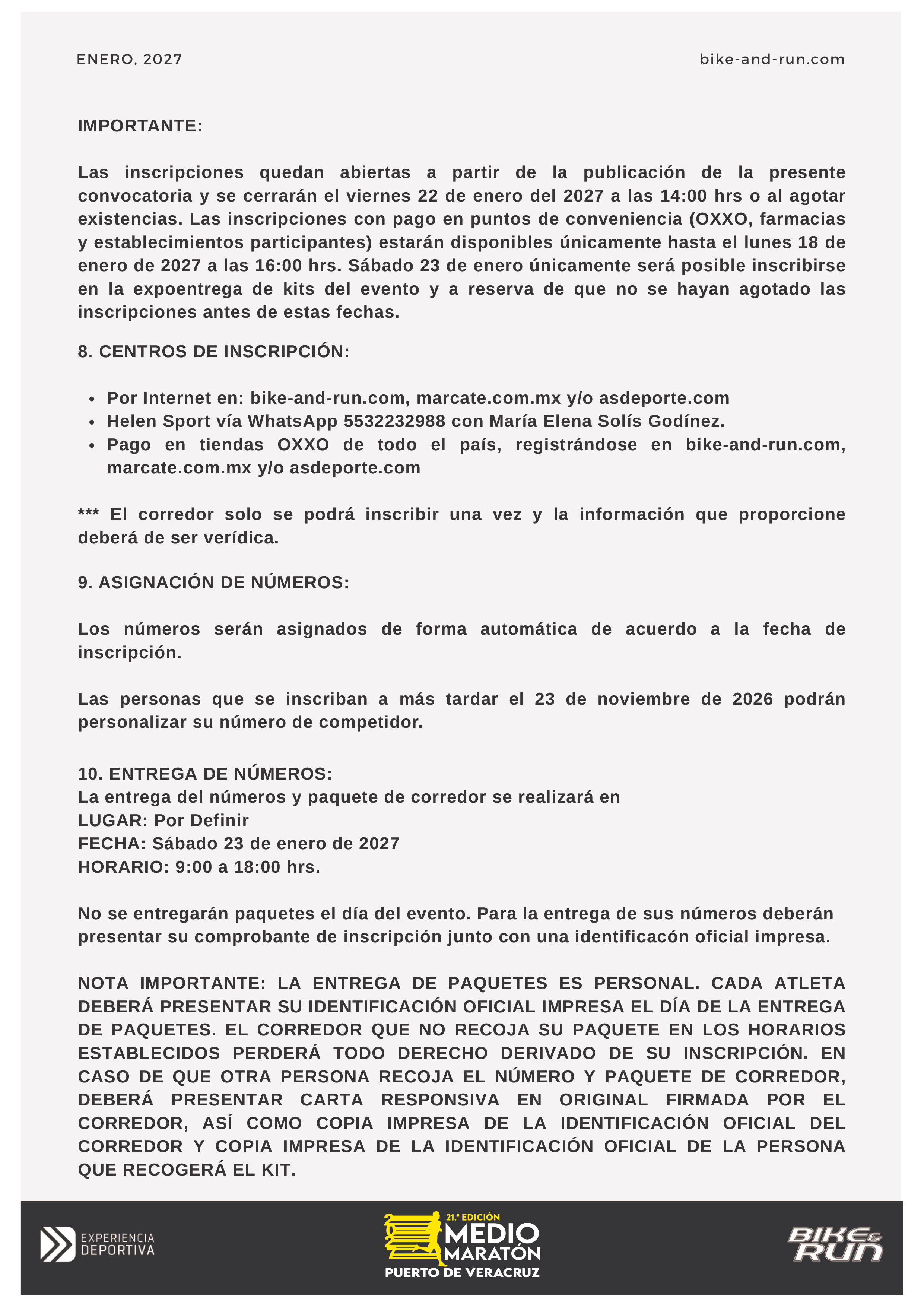 Convocatoria, página 2