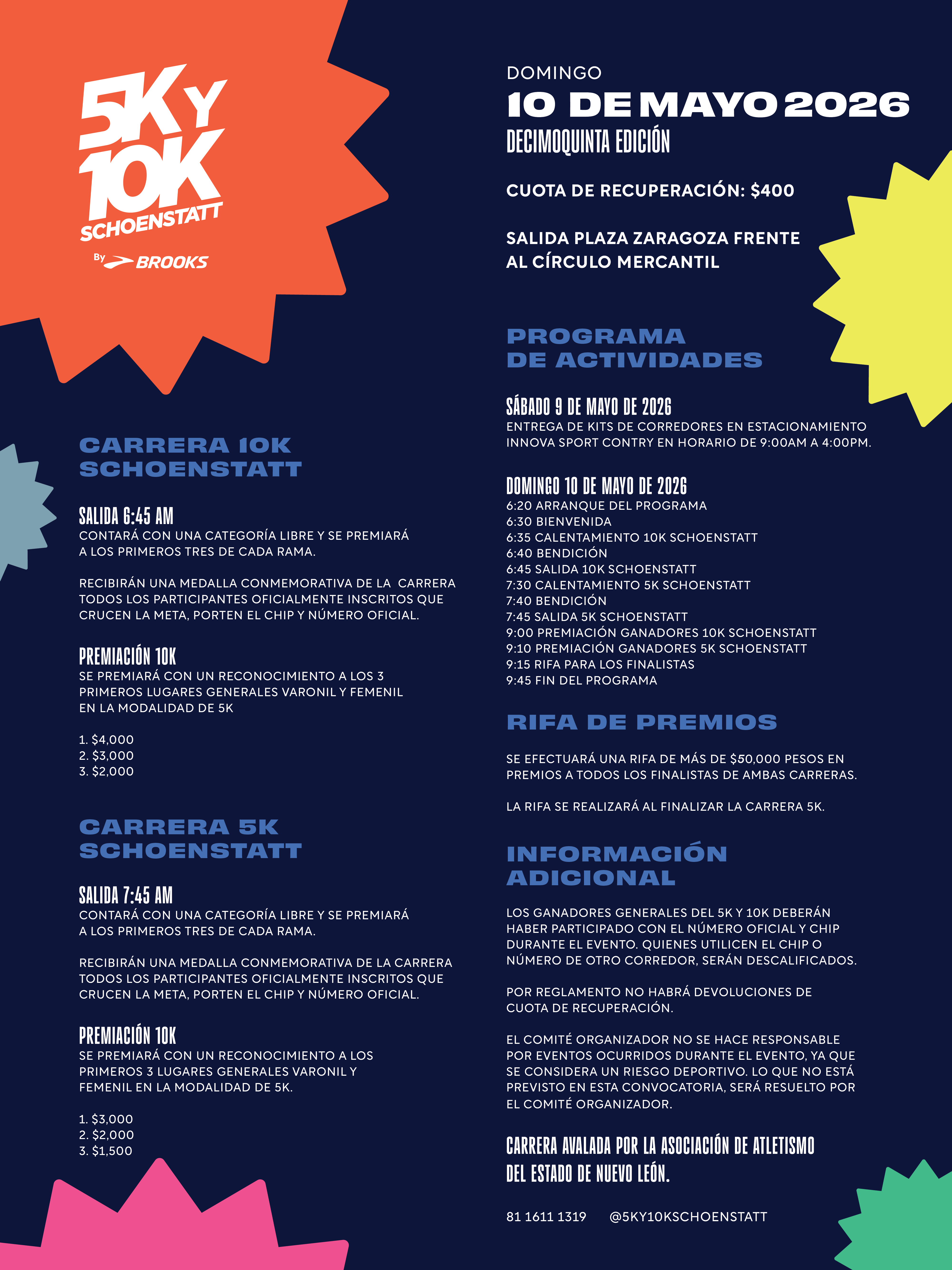 Convocatoria 5k y 10k Schoenstatt By BROOKS