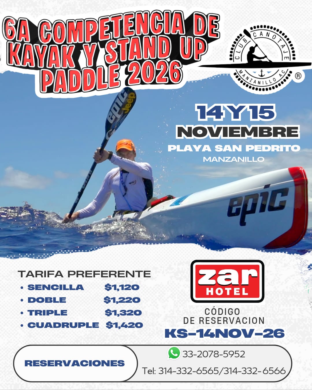 Convocatoria 6ta competencia de Kayak y Stand Up Paddle