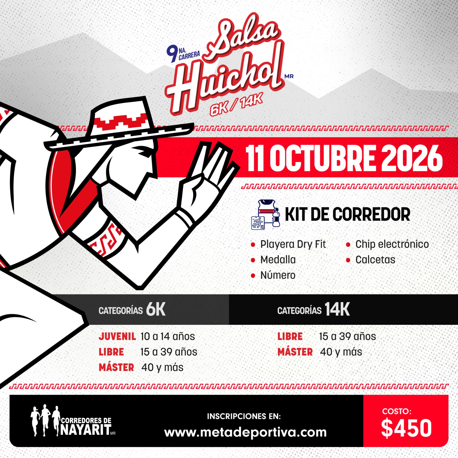 Convocatoria 9na carrera Salsa Huichol