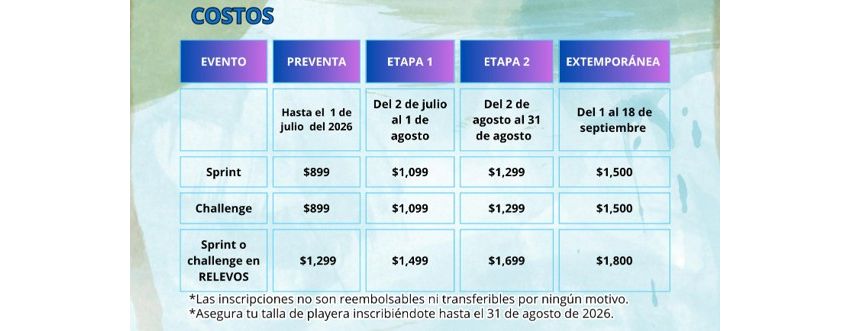 Costos e inscripciones
