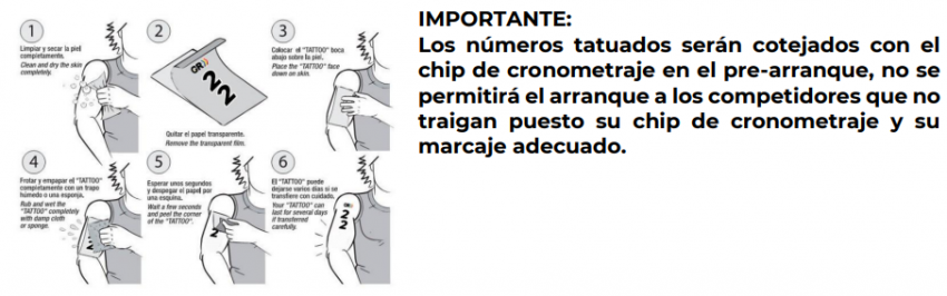 Instrucciones de marcaje