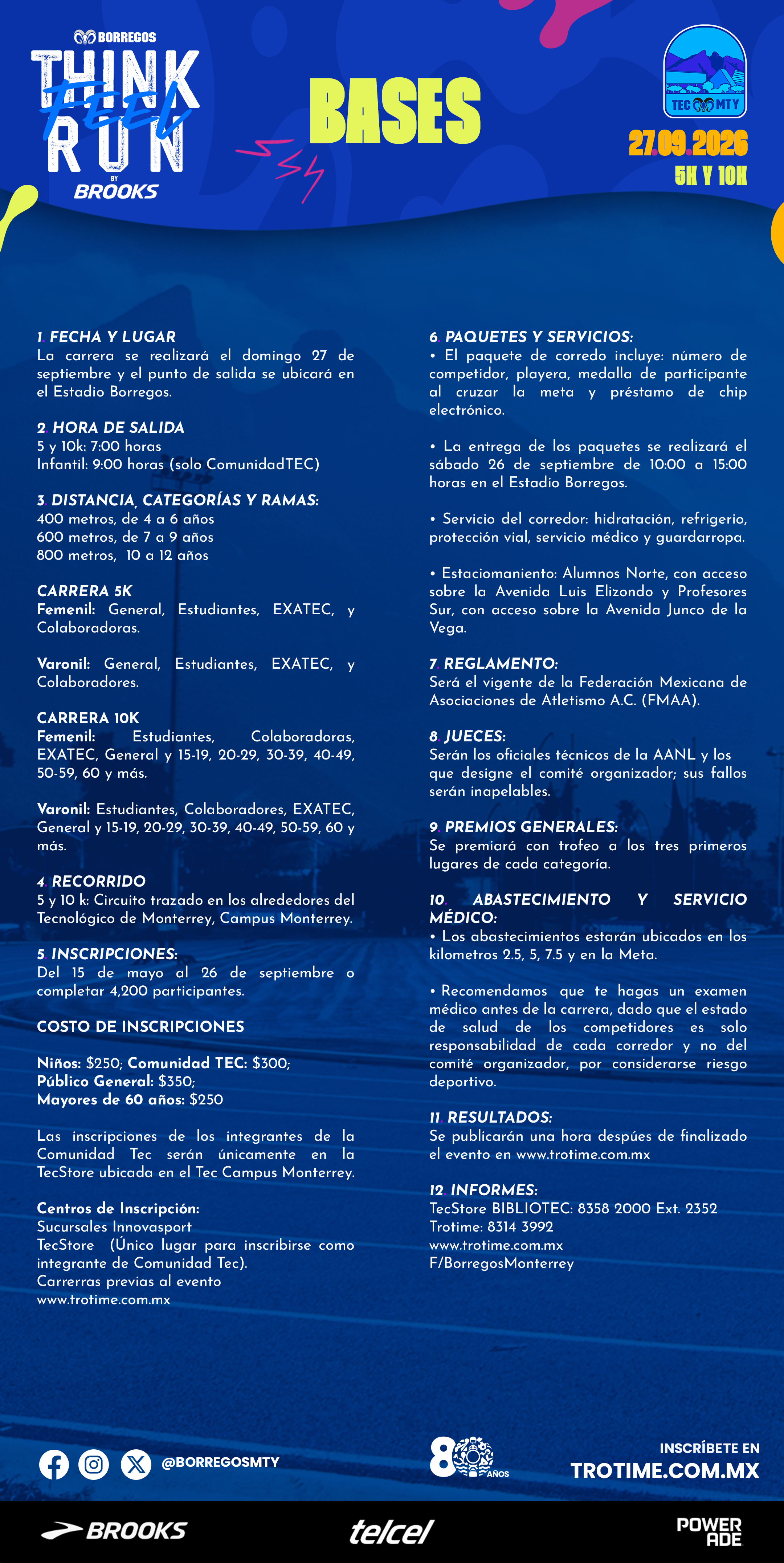 Bases de la carrera