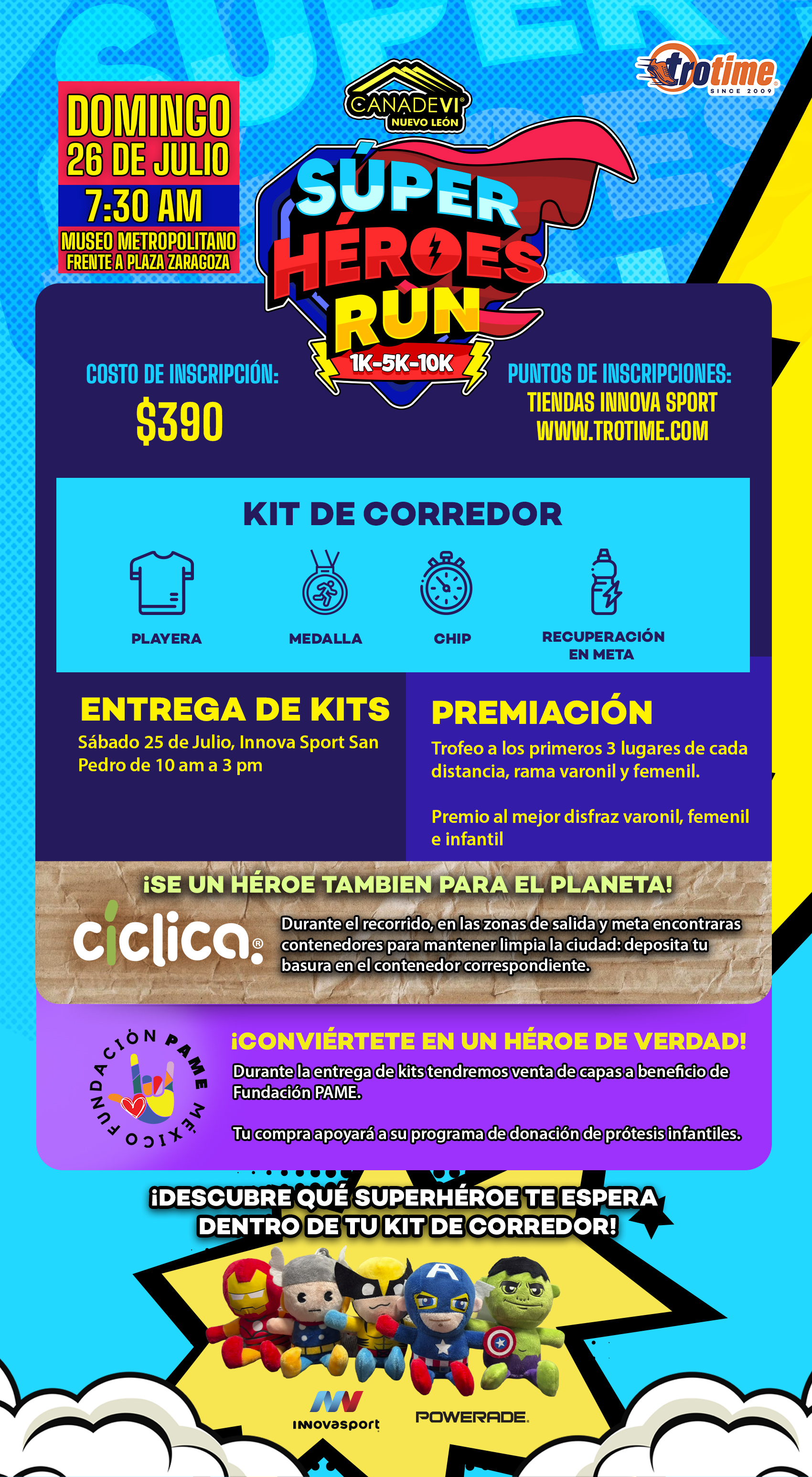 Convocatoria Canadevi Súper Héroes Run 2026
