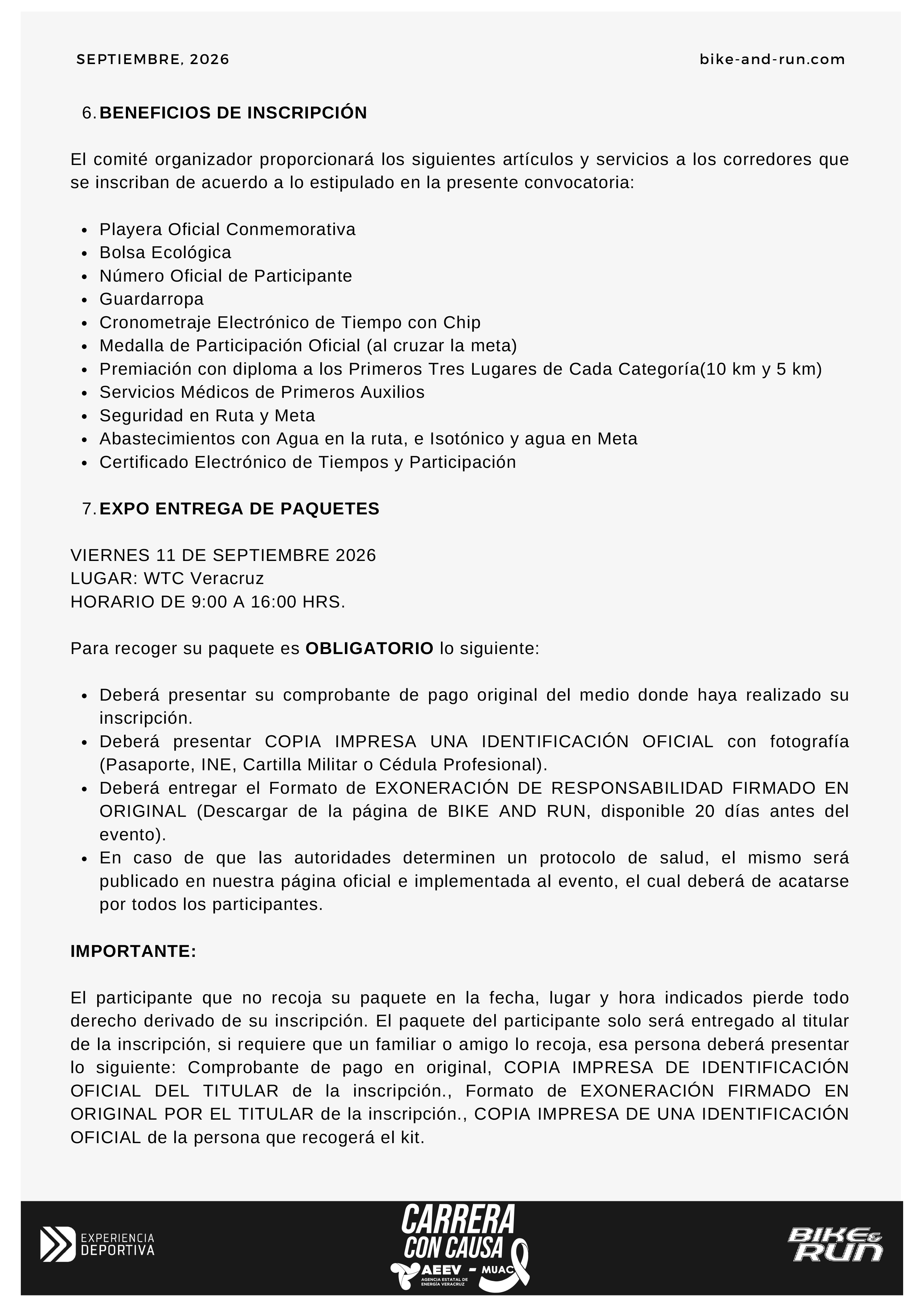 Página 2 de la convocatoria