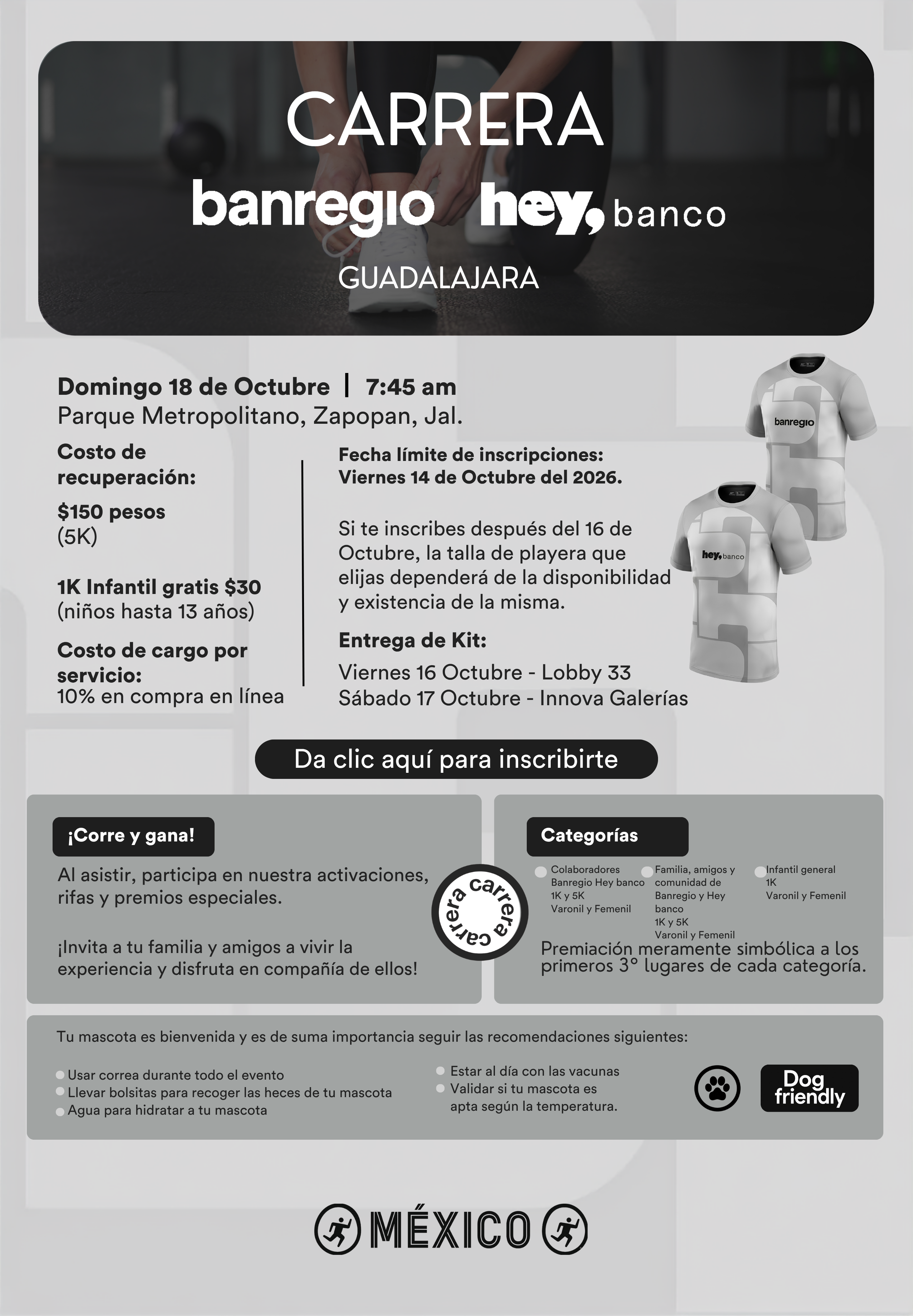 Convocatoria Carrera Familia Banregio Hey Banco GDL