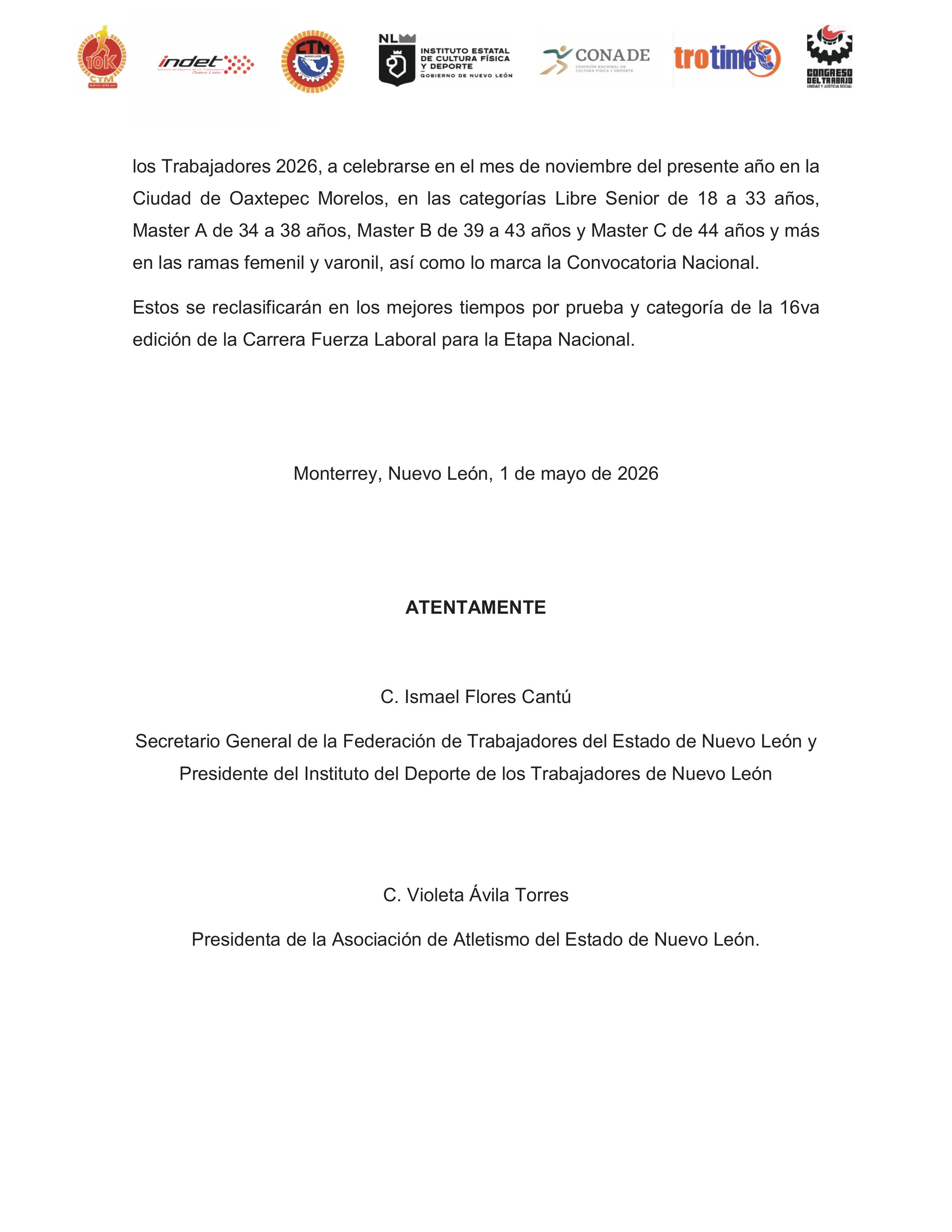 Convocatoria Carrera Fuerza Laboral XVI