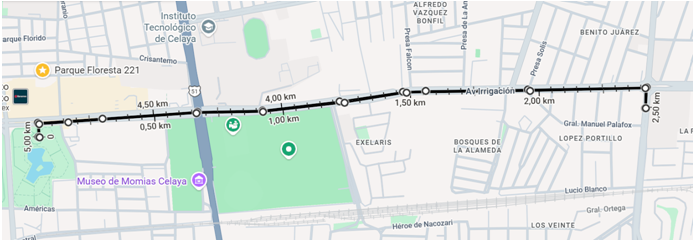 Mapa de las rutas de 3K, 5K y 10K
