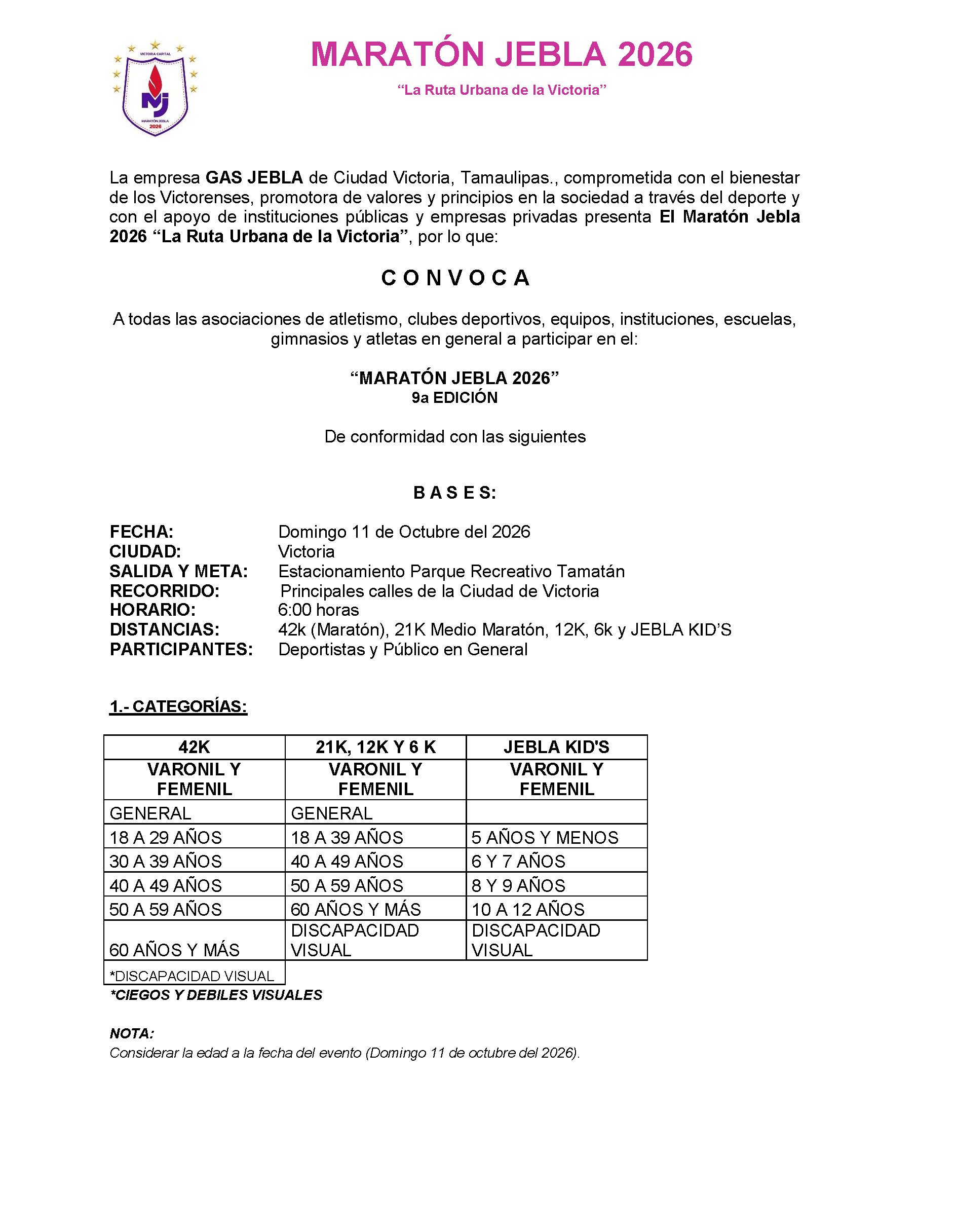 Convocatoria, página 1
