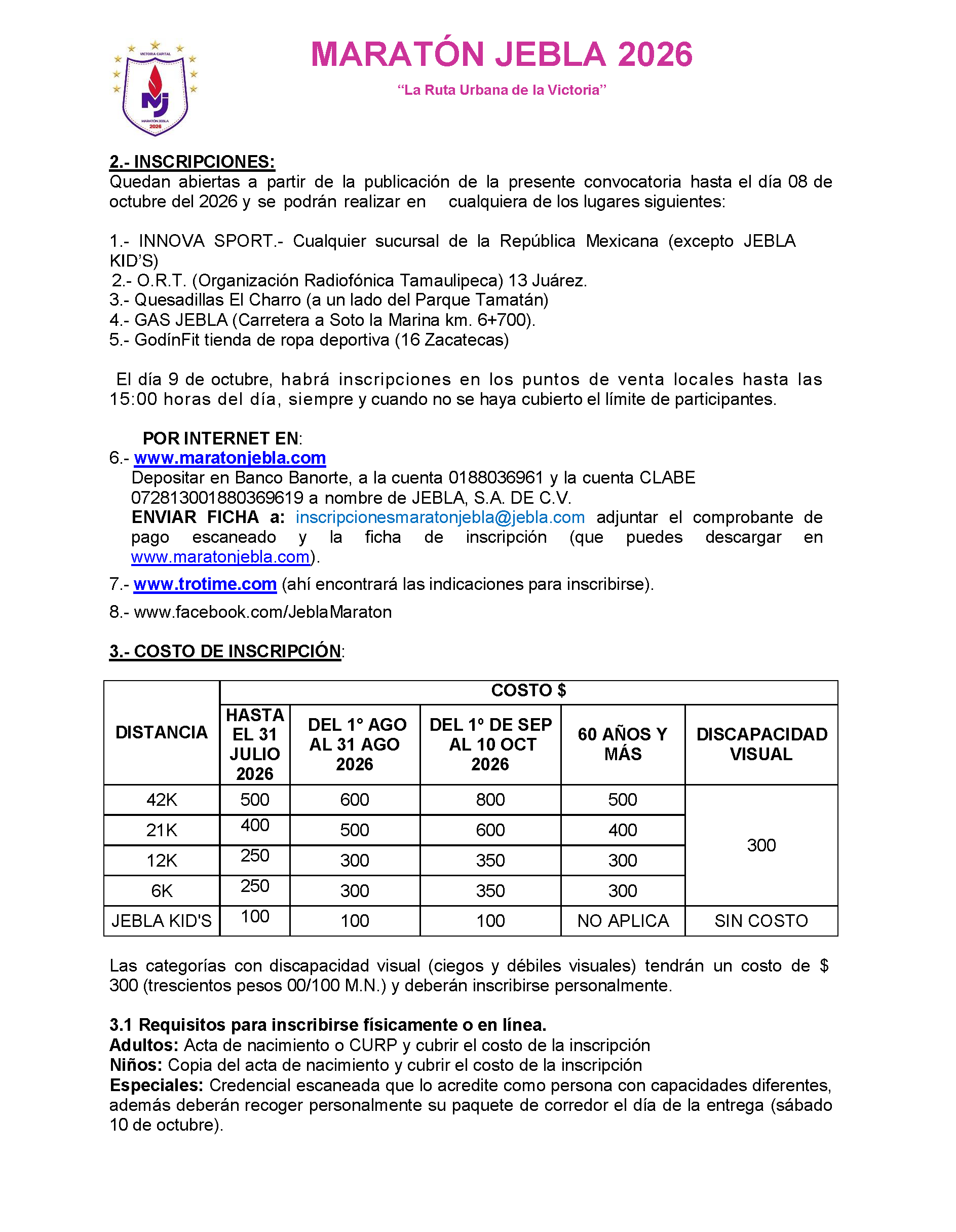 Convocatoria, página 2