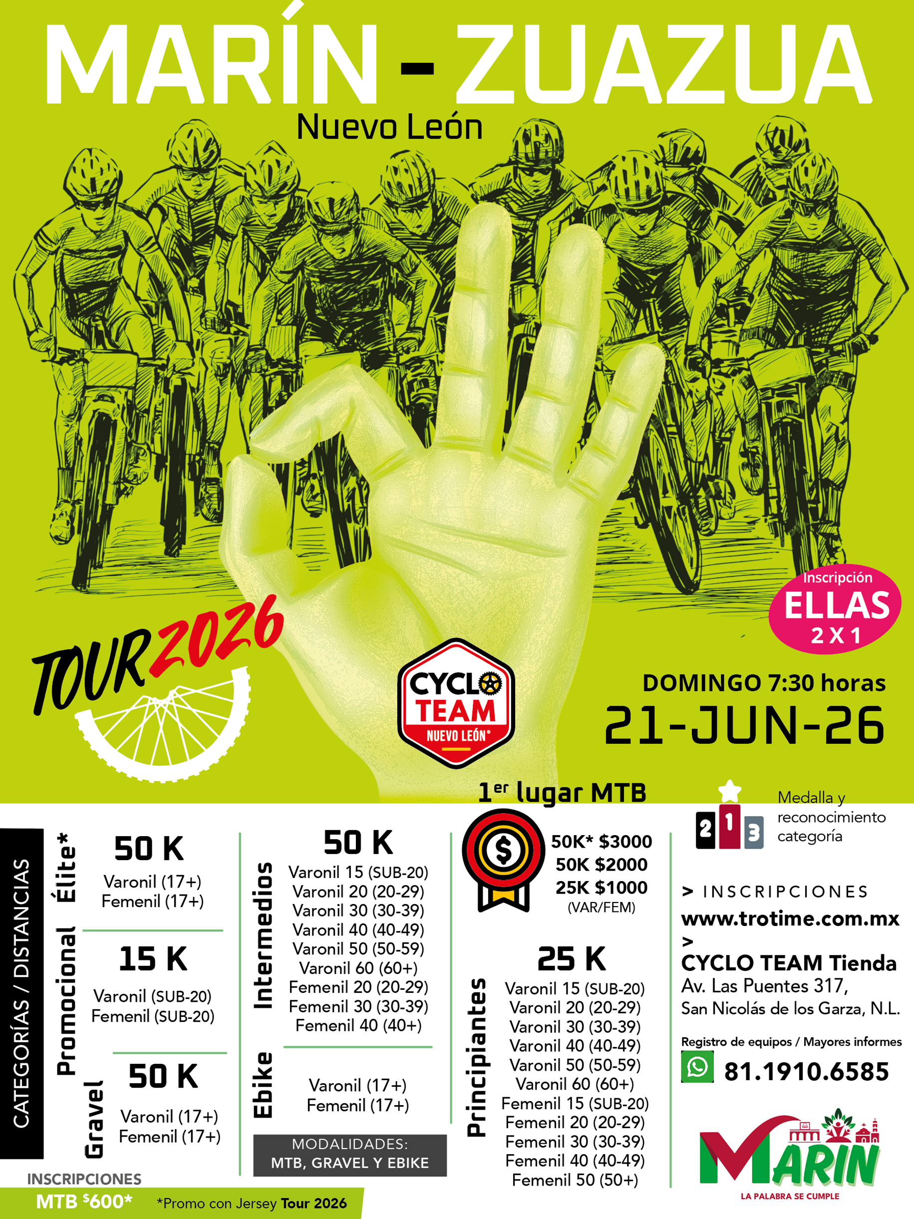 Convocatoria Tour 2026 Etapa 3 Marin-Zuazua