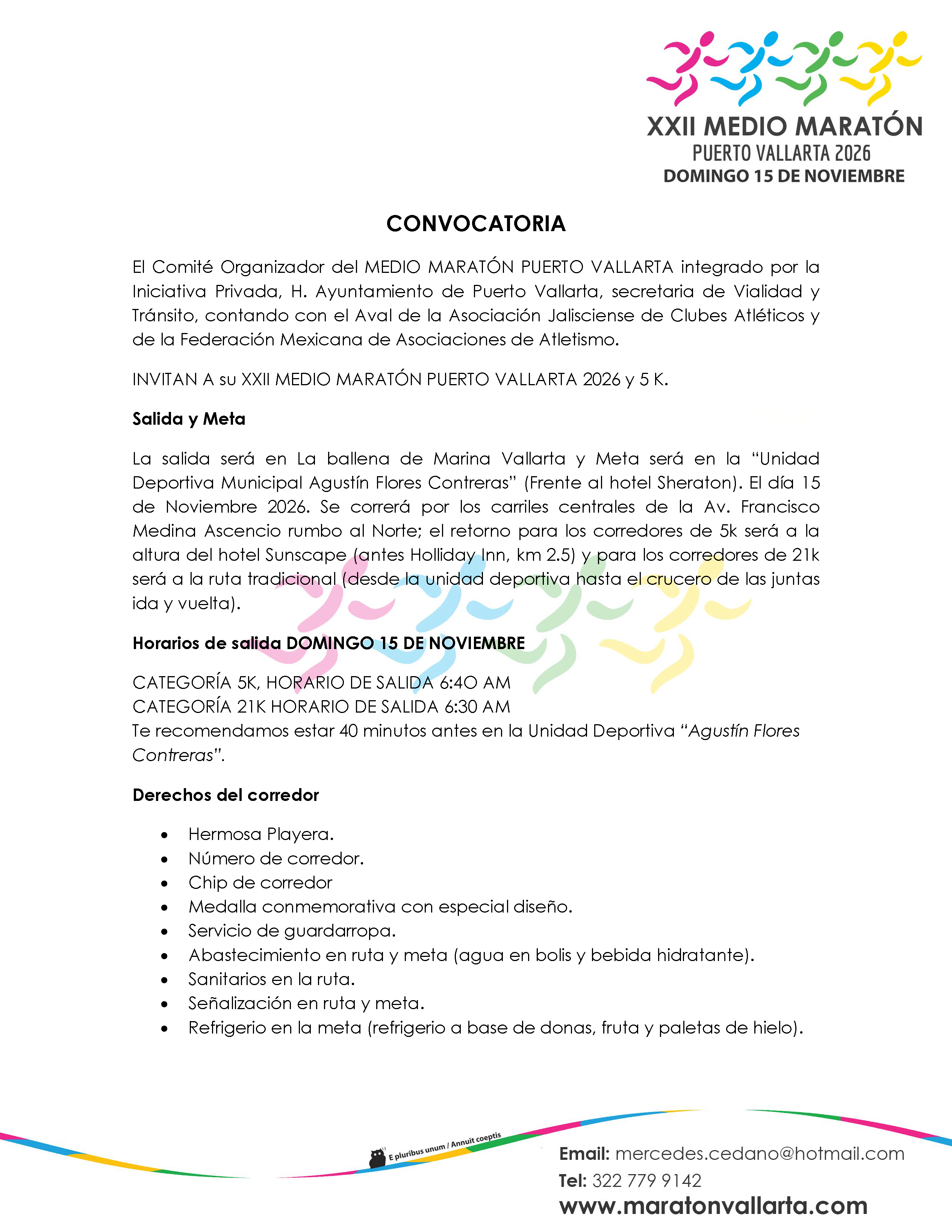 Convocatoria XXII Medio Maratón Puerto Vallarta 2026 - Página 1