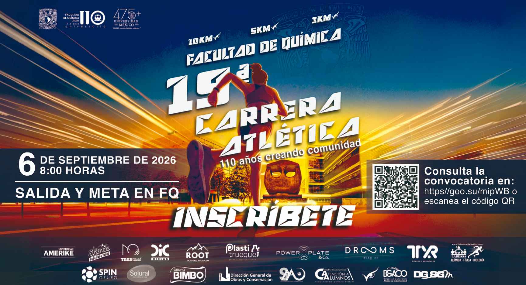 Logo de 19a Carrera Atlética Facultad de Química 2026