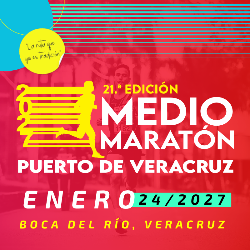 Logo de 21 Edición Medio Maratón Puerto de Veracruz 2027