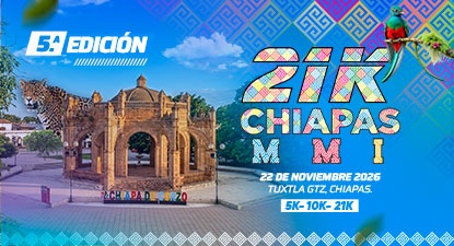 Logo de 21K Chiapas Medio Maratón Internacional 2026