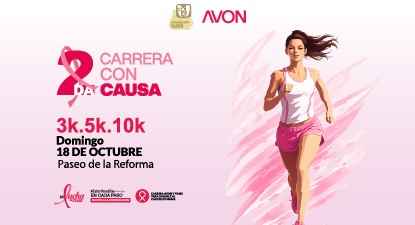Logo de 2da Carrera Con Causa Fundación IMSS + AVON 2026