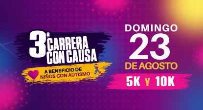 Logo de 3a. Carrera con causa a beneficio de niños con Autismo, 2026