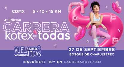 Logo de 4a. Carrera Kotex por todas CDMX 2026