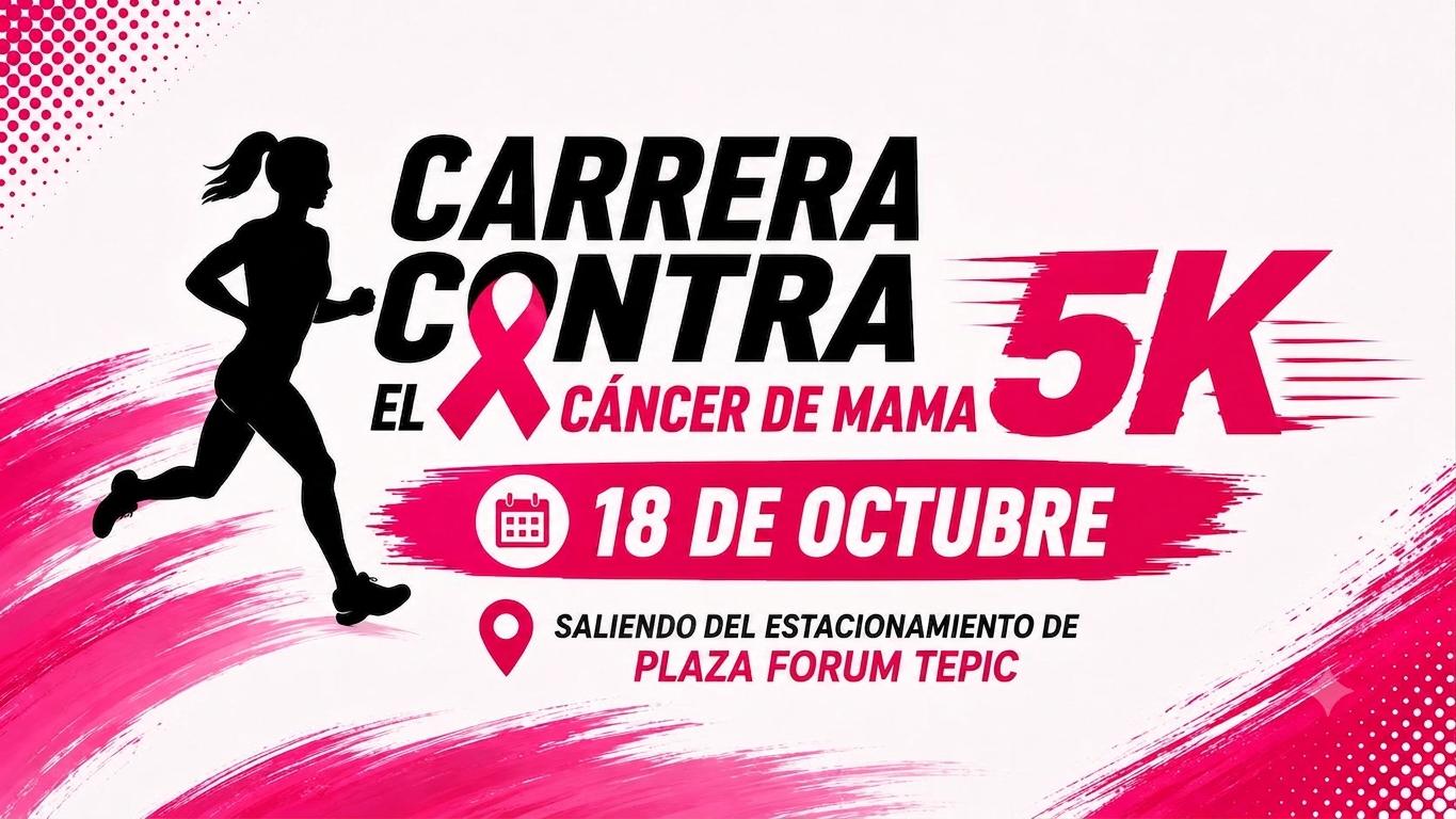 Logo de Carrera Contra el Cáncer de Mama 2026