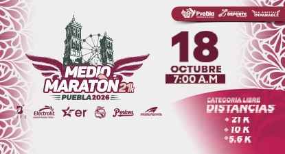 Logo de Medio Maratón Puebla 2026