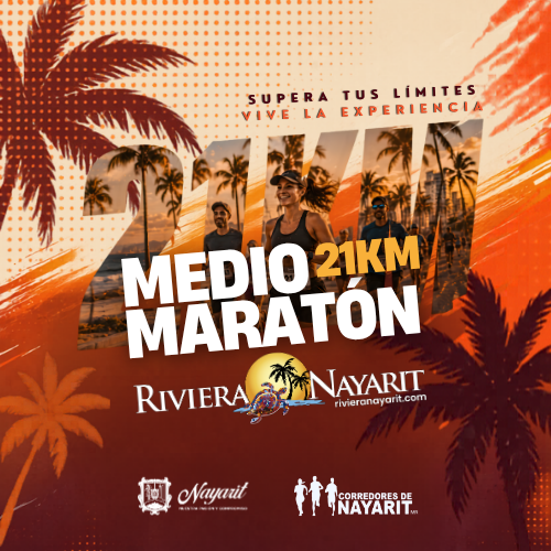 Logo de Medio Maratón y 10k Riviera Nayarit