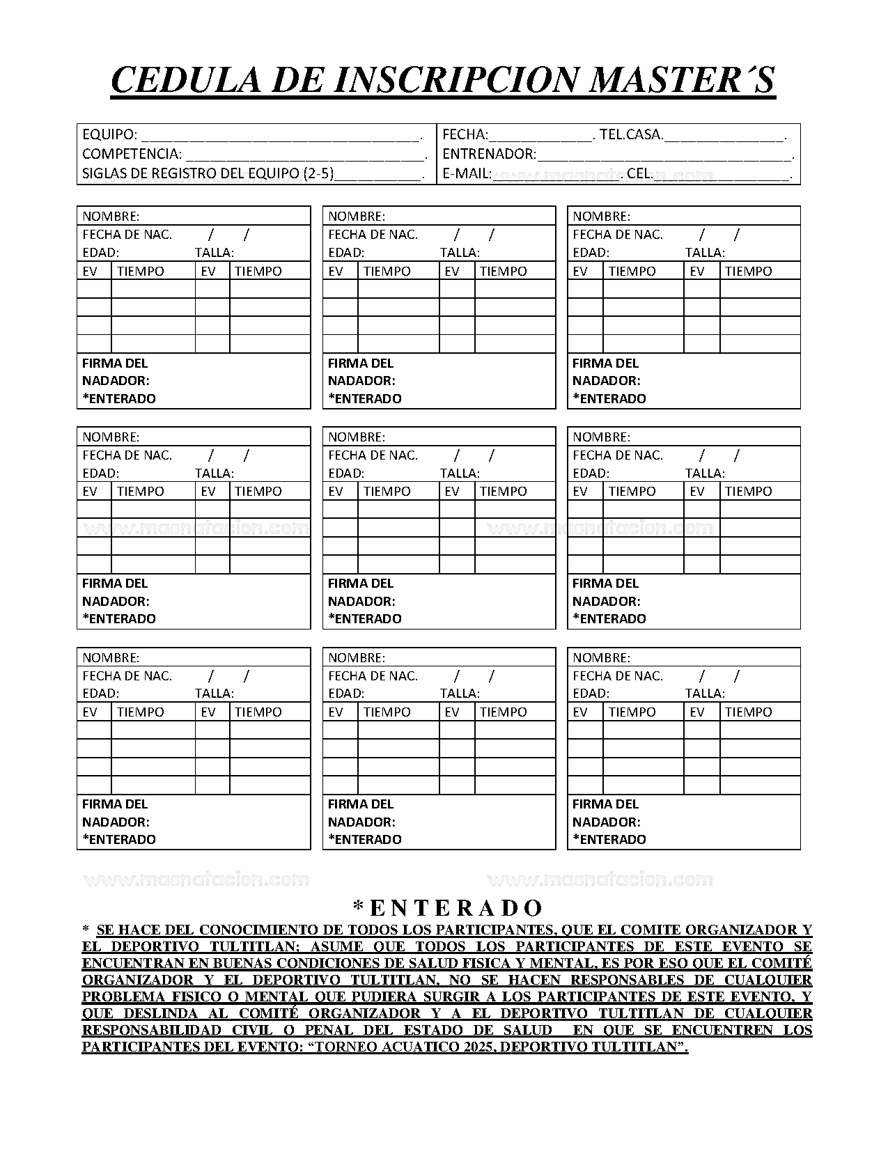 Torneo Acuático 2025, Deportivo Tultitlan - Página 7
