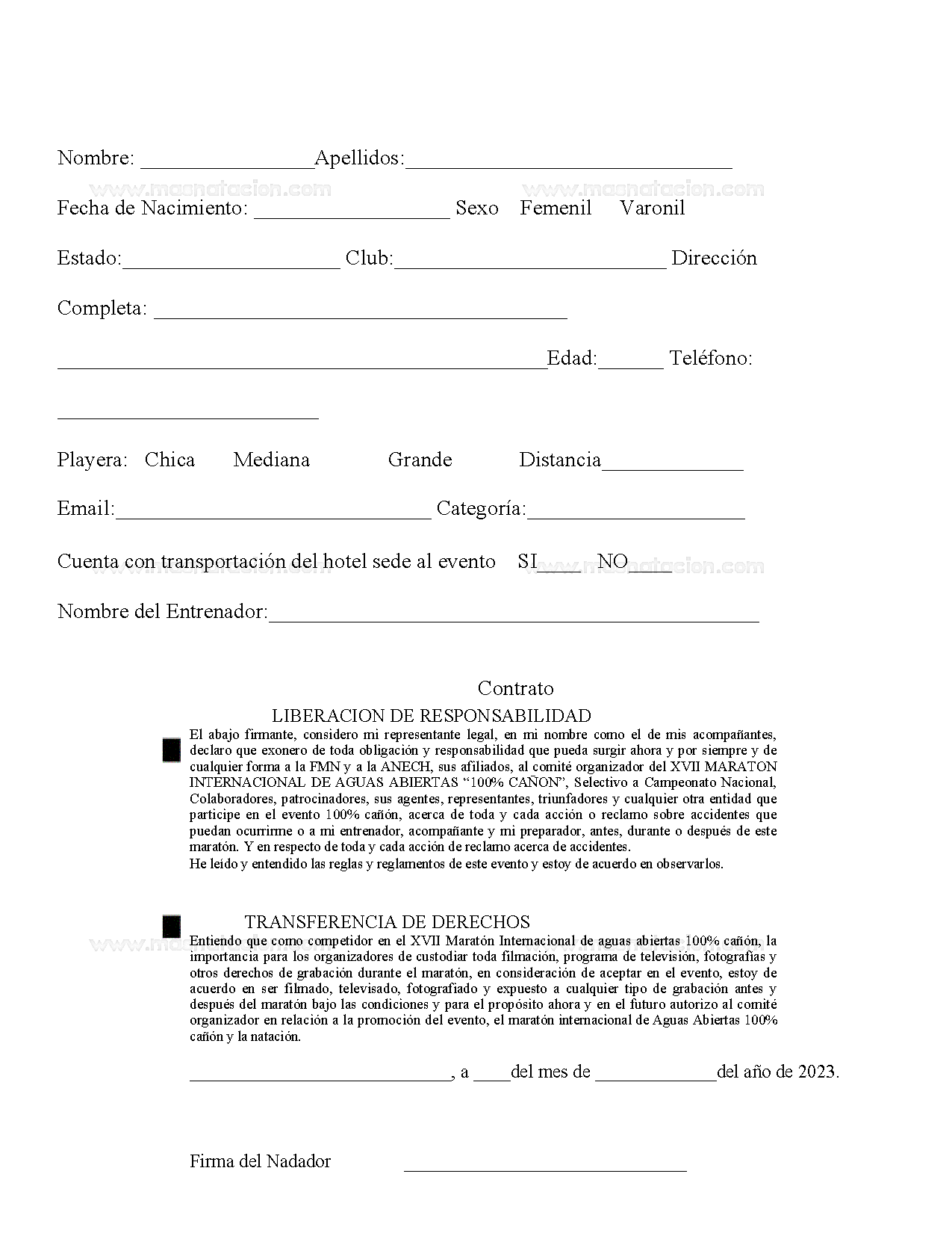 XVII Maraton Internacional De Aguas Abiertas 100% Cañon 2023 - Página 5