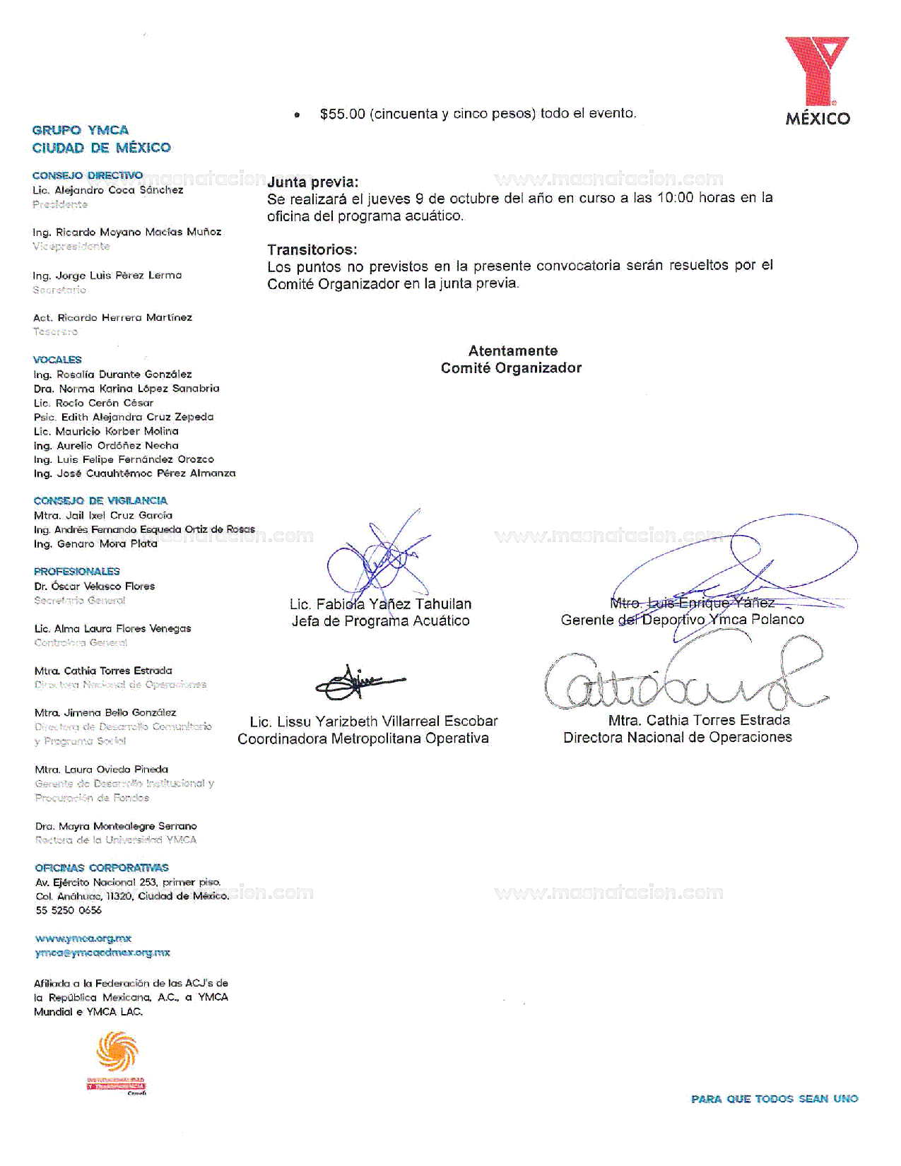 XXXVIII Encuentro Nacional Ymca Master De Natación Curso Corto - Página 4