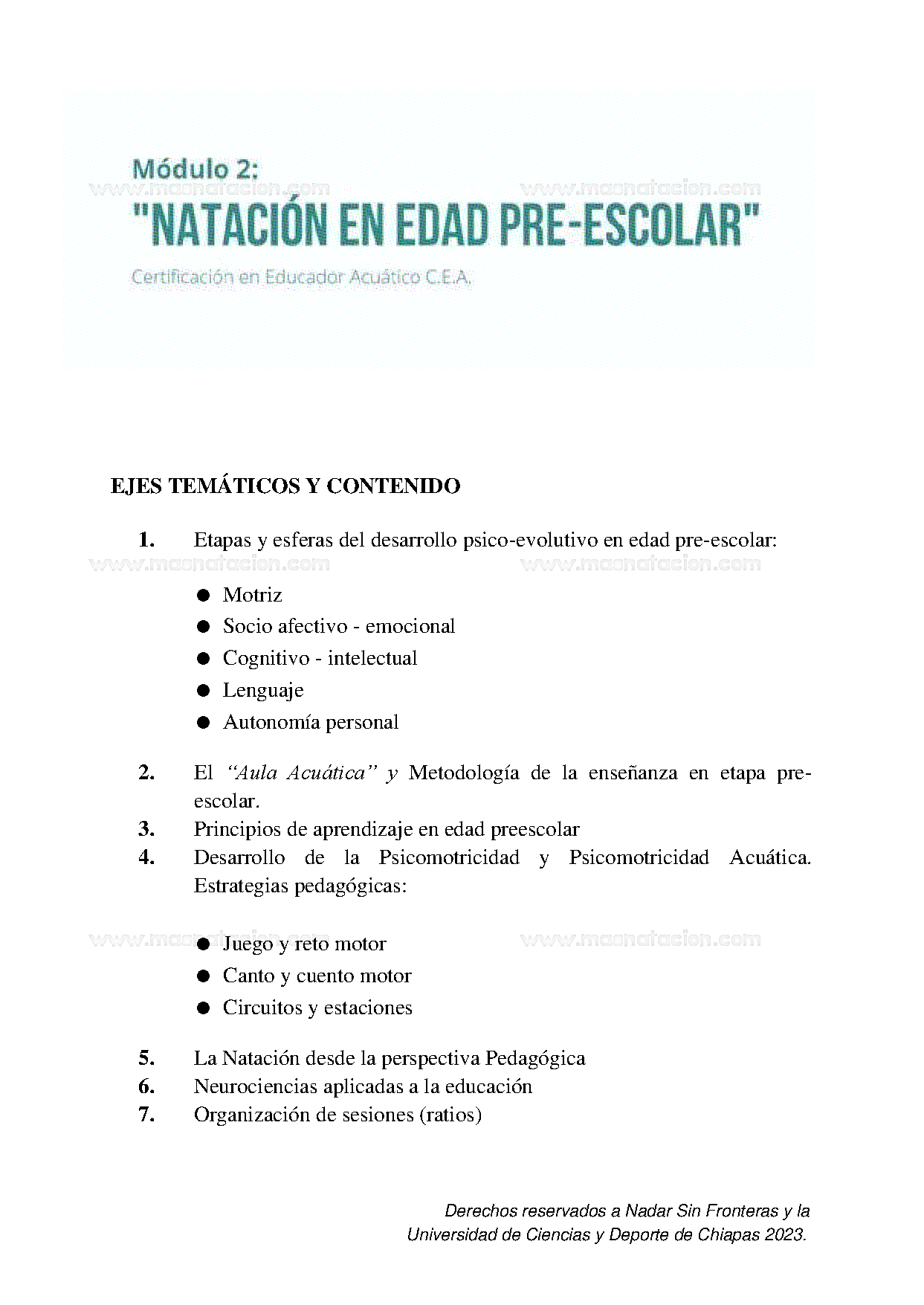 Certificación En Educación Acuática - Página 11