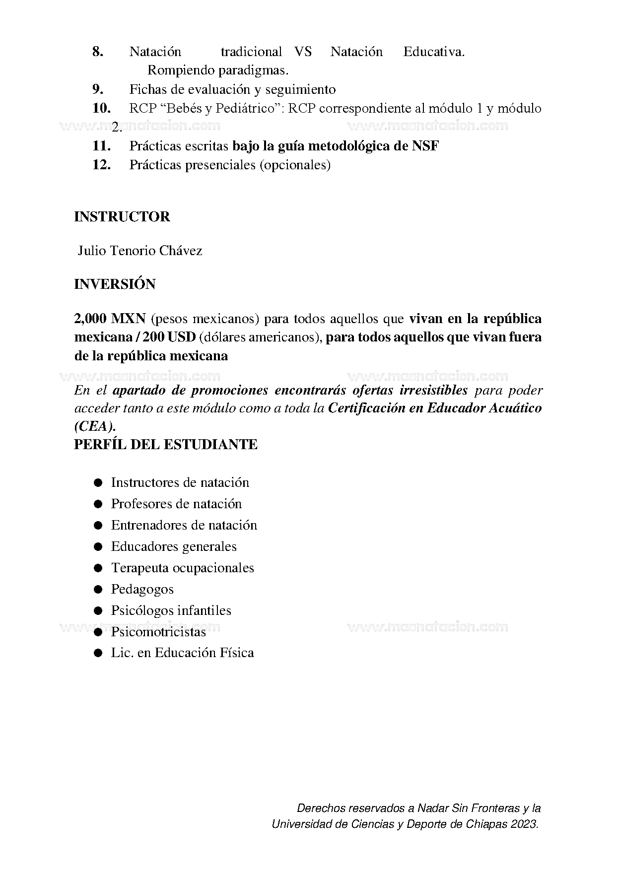 Certificación En Educación Acuática - Página 12