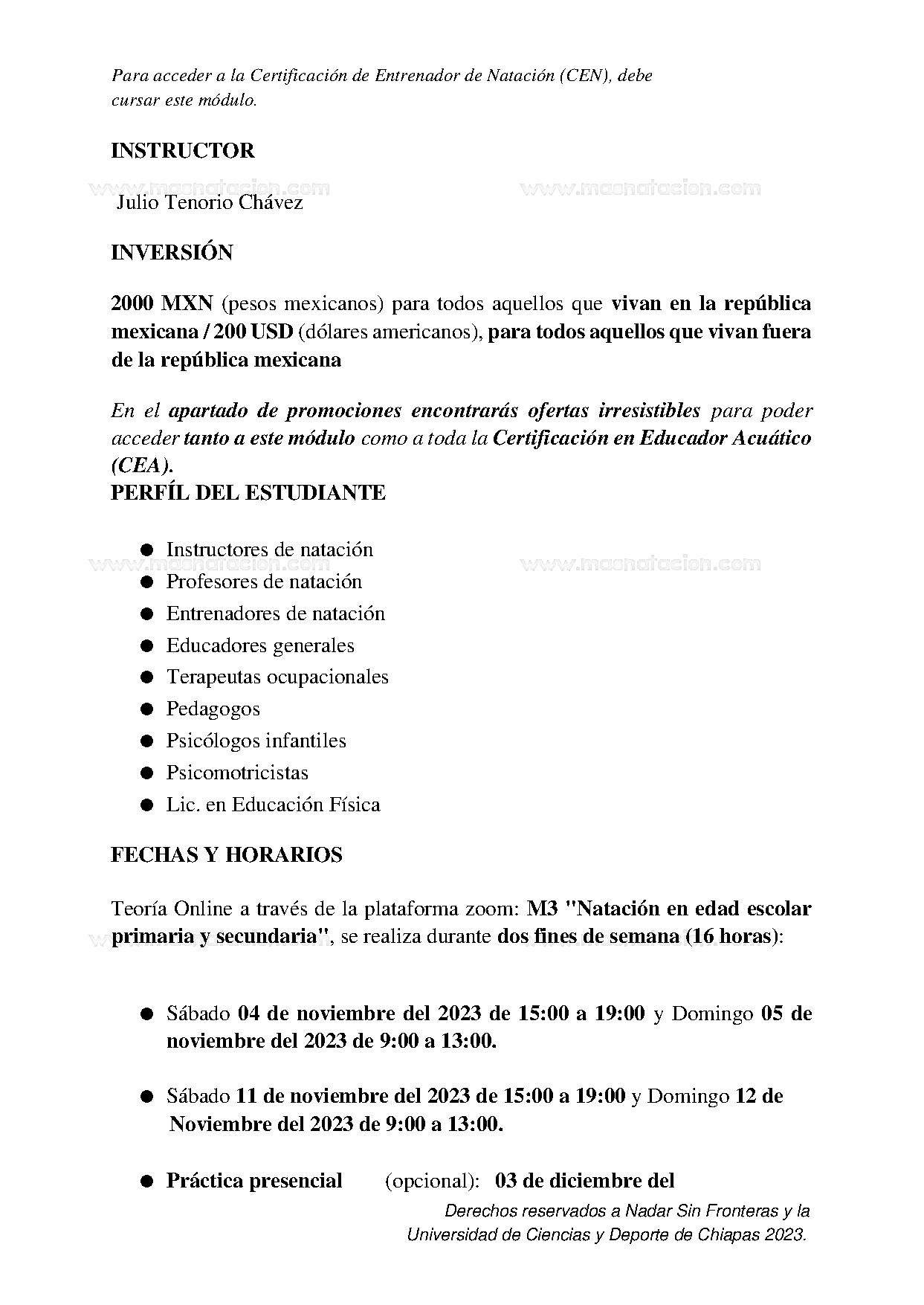 Certificación En Educación Acuática - Página 15