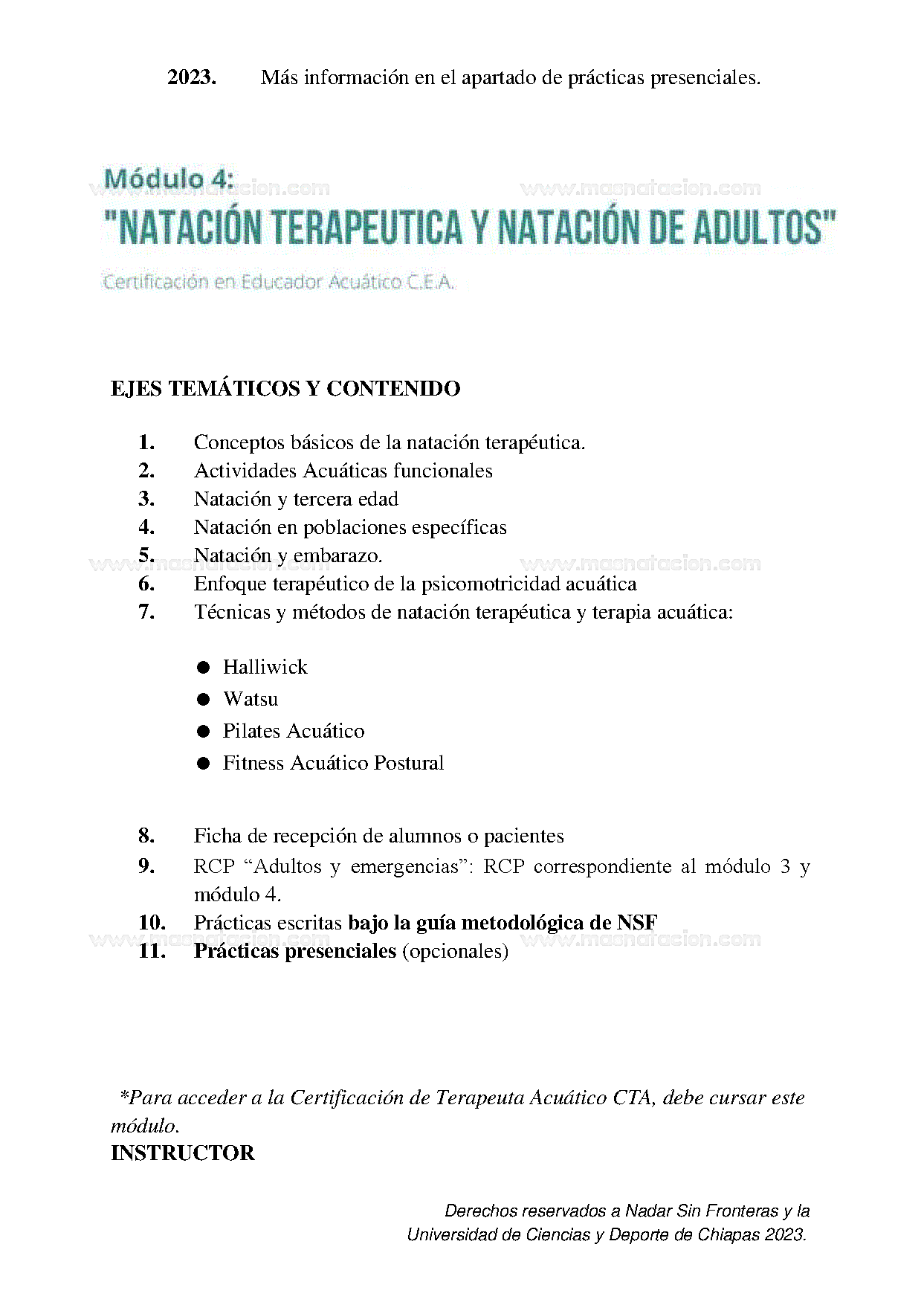 Certificación En Educación Acuática - Página 16
