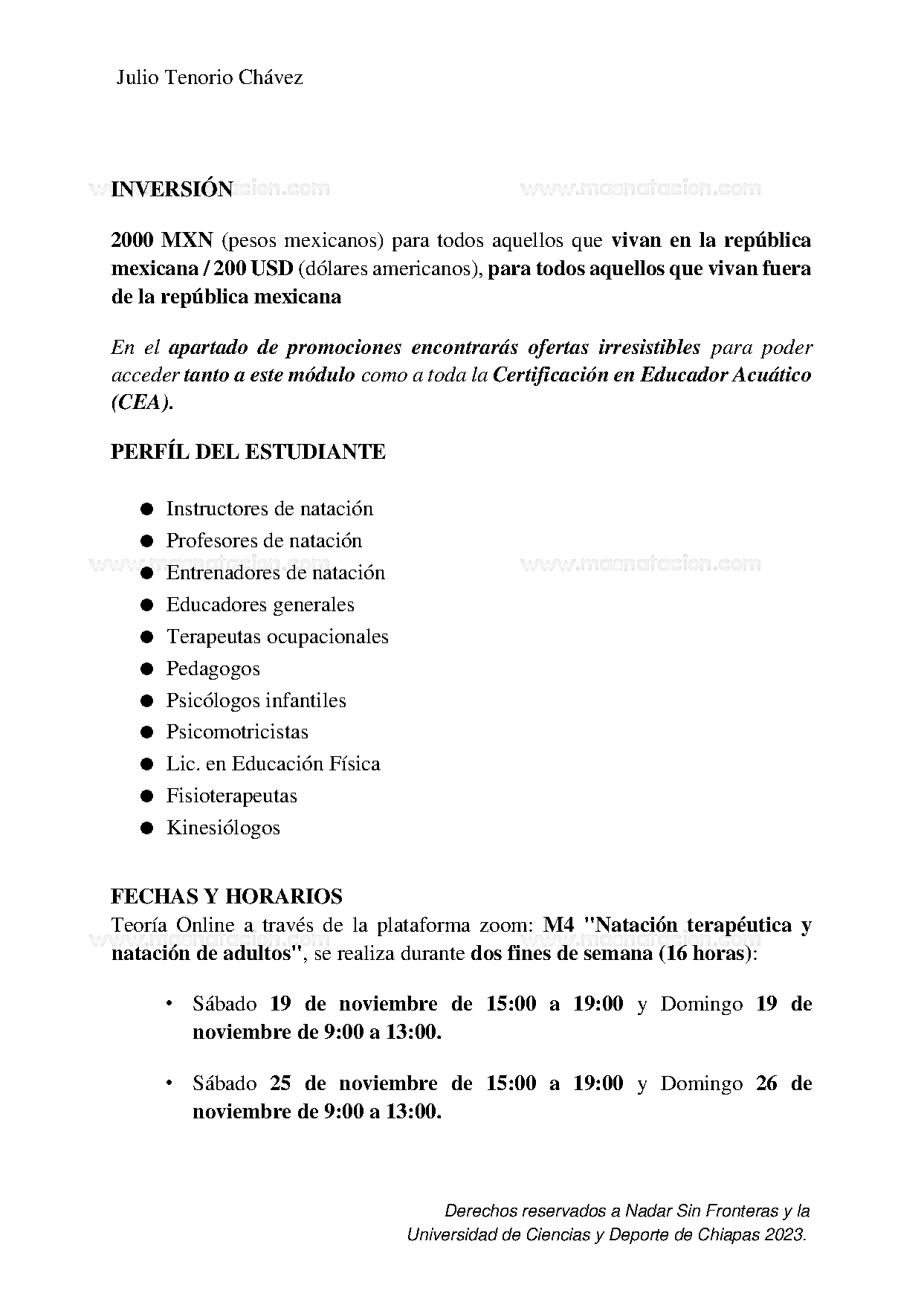 Certificación En Educación Acuática - Página 17