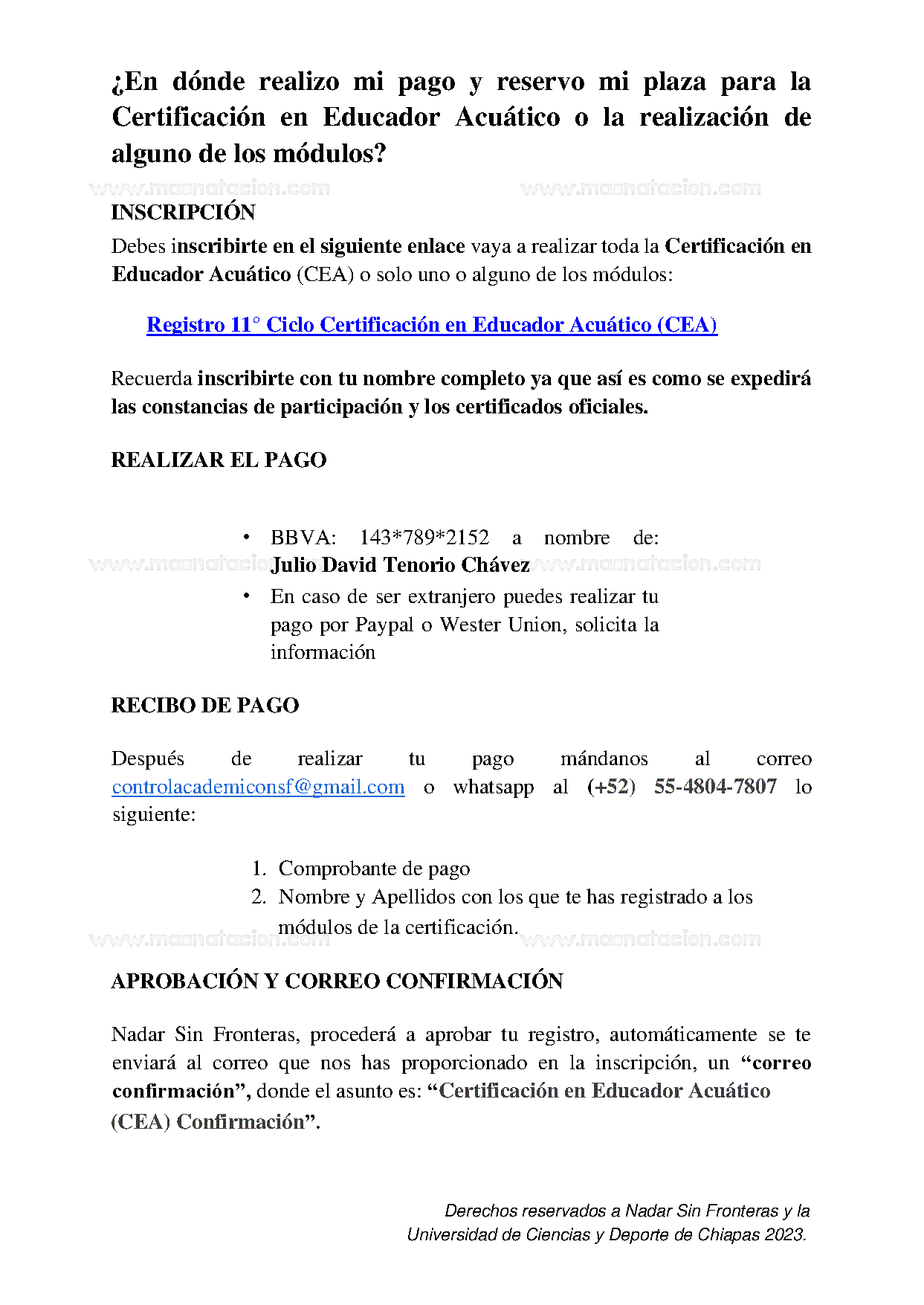 Certificación En Educación Acuática - Página 26