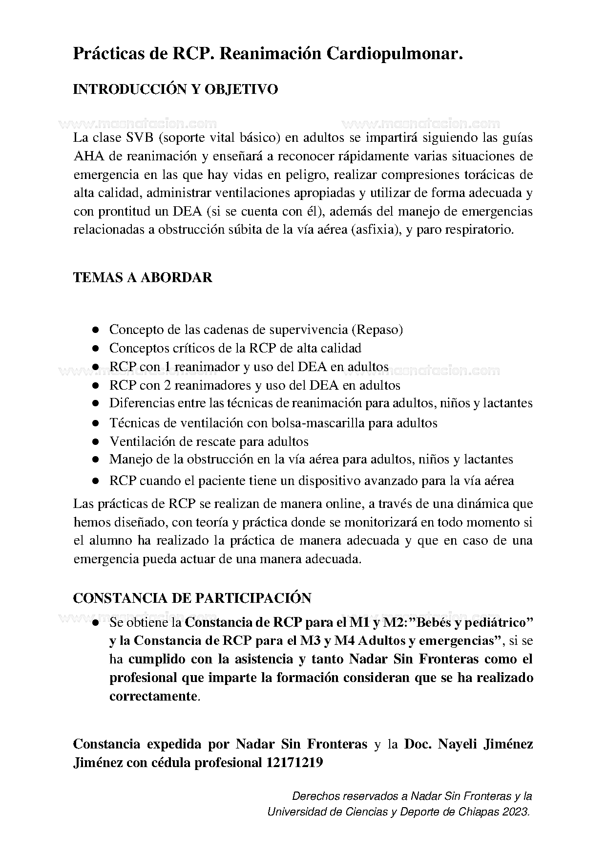 Certificación En Educación Acuática - Página 29