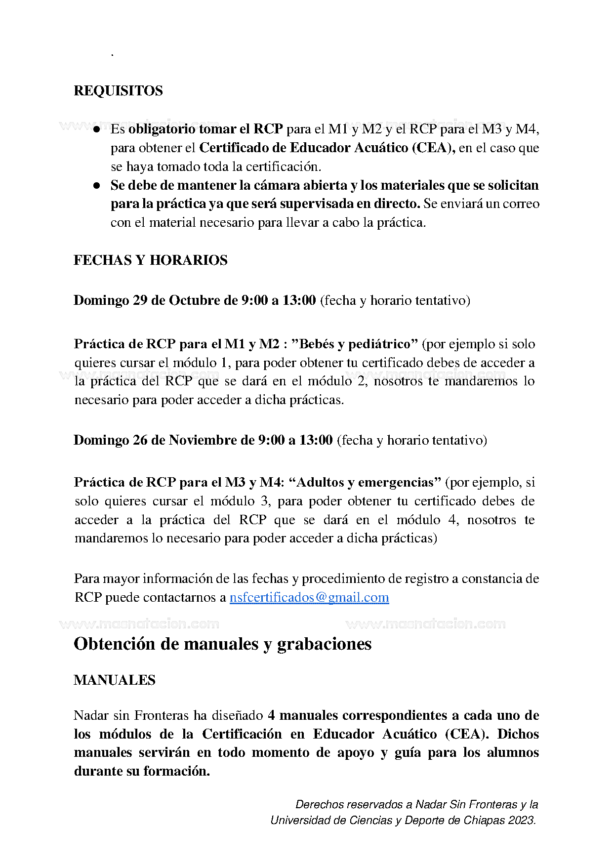 Certificación En Educación Acuática - Página 30
