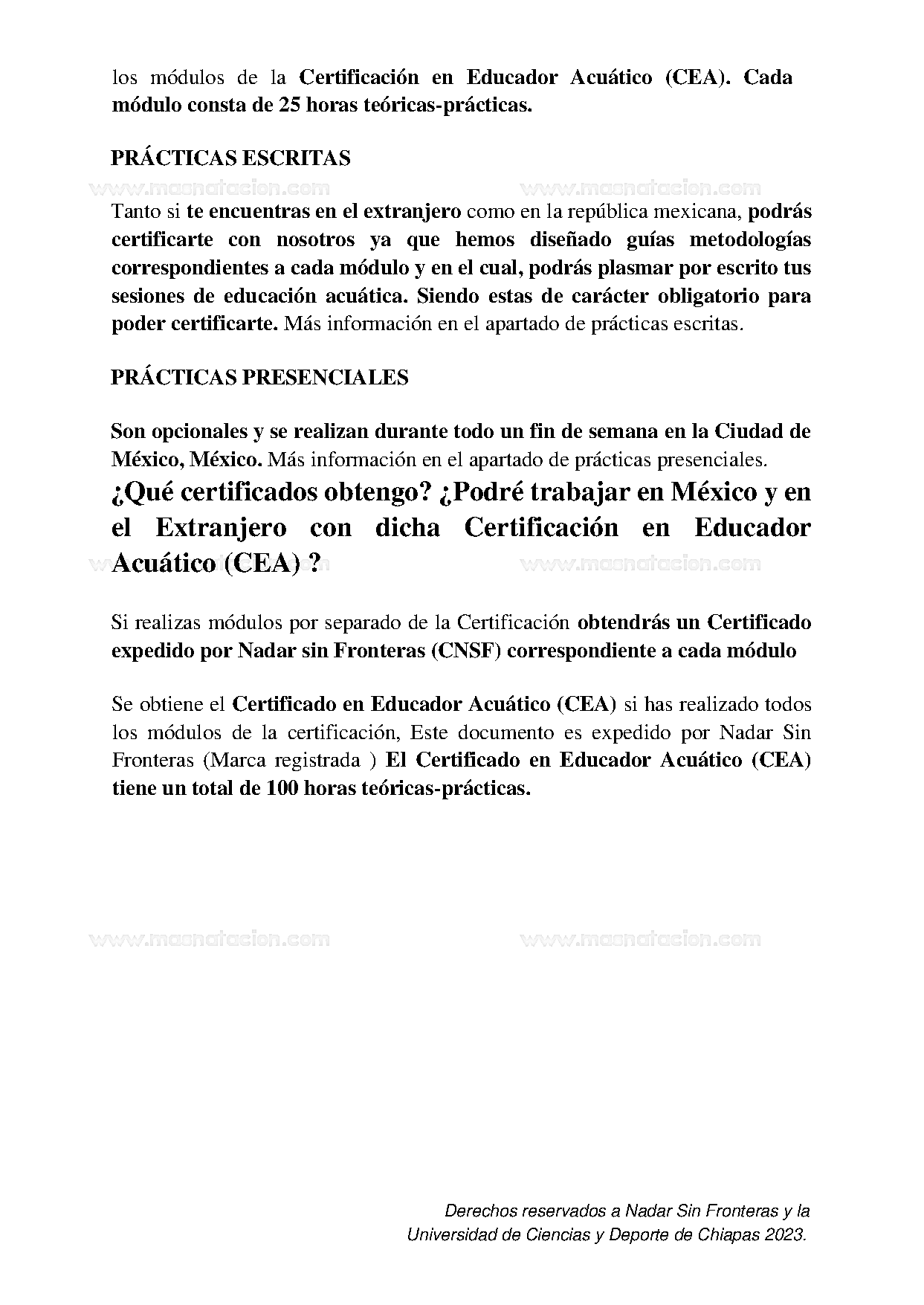 Certificación En Educación Acuática - Página 6