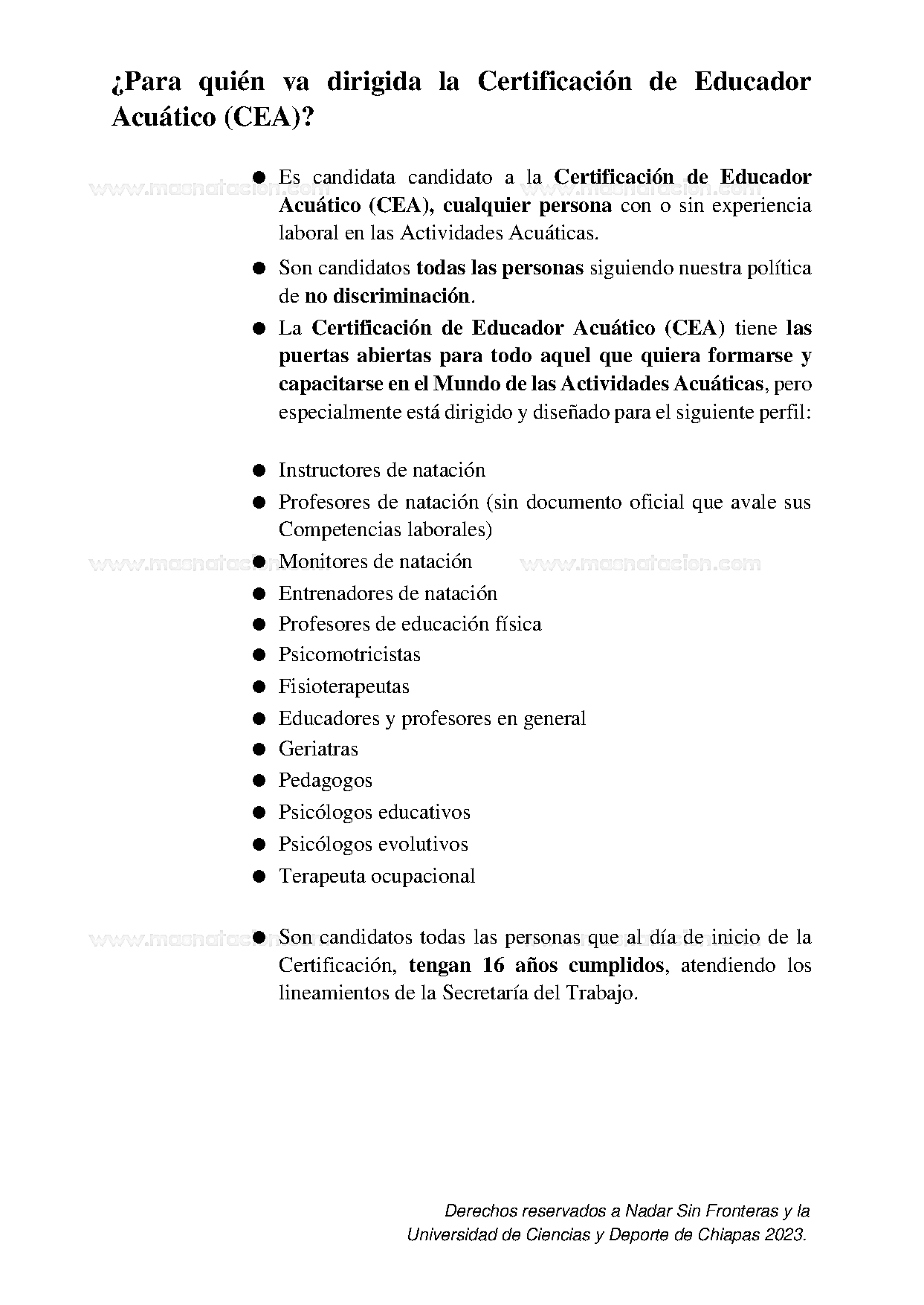 Certificación En Educación Acuática - Página 7