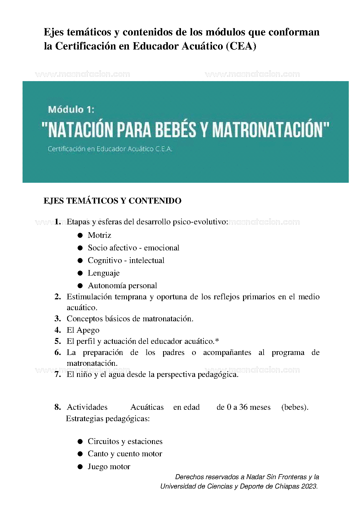 Certificación En Educación Acuática - Página 8