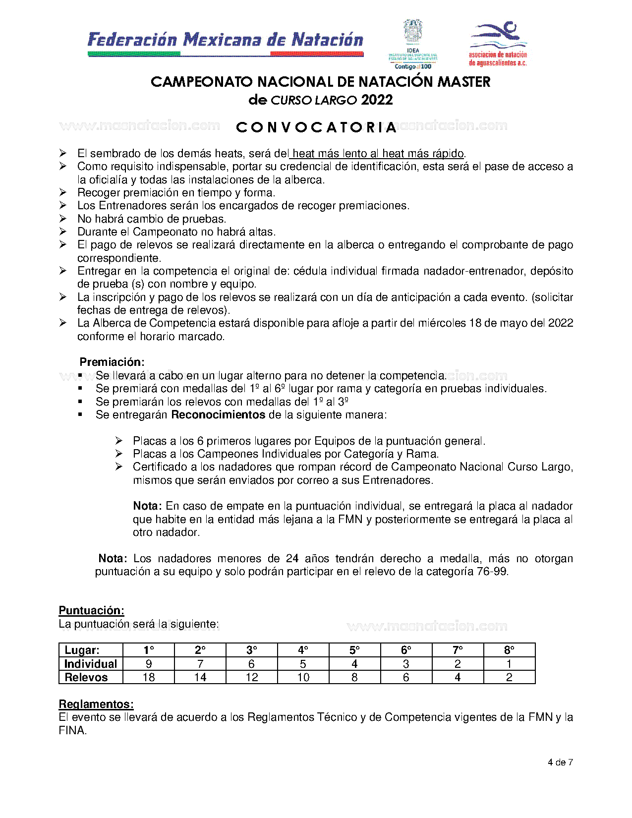 Campeonato Nacional De Natación Master de Curso Largo 2022 - Página 4