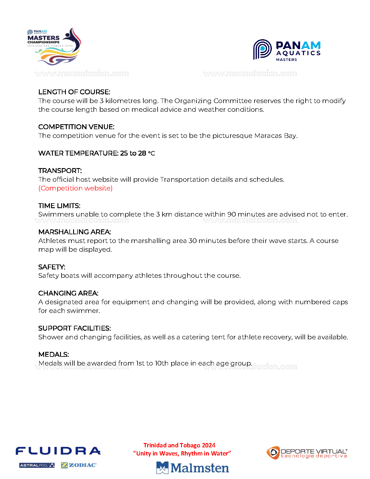 IX Panam Aquatics Masters Championships 2024 - Página 17