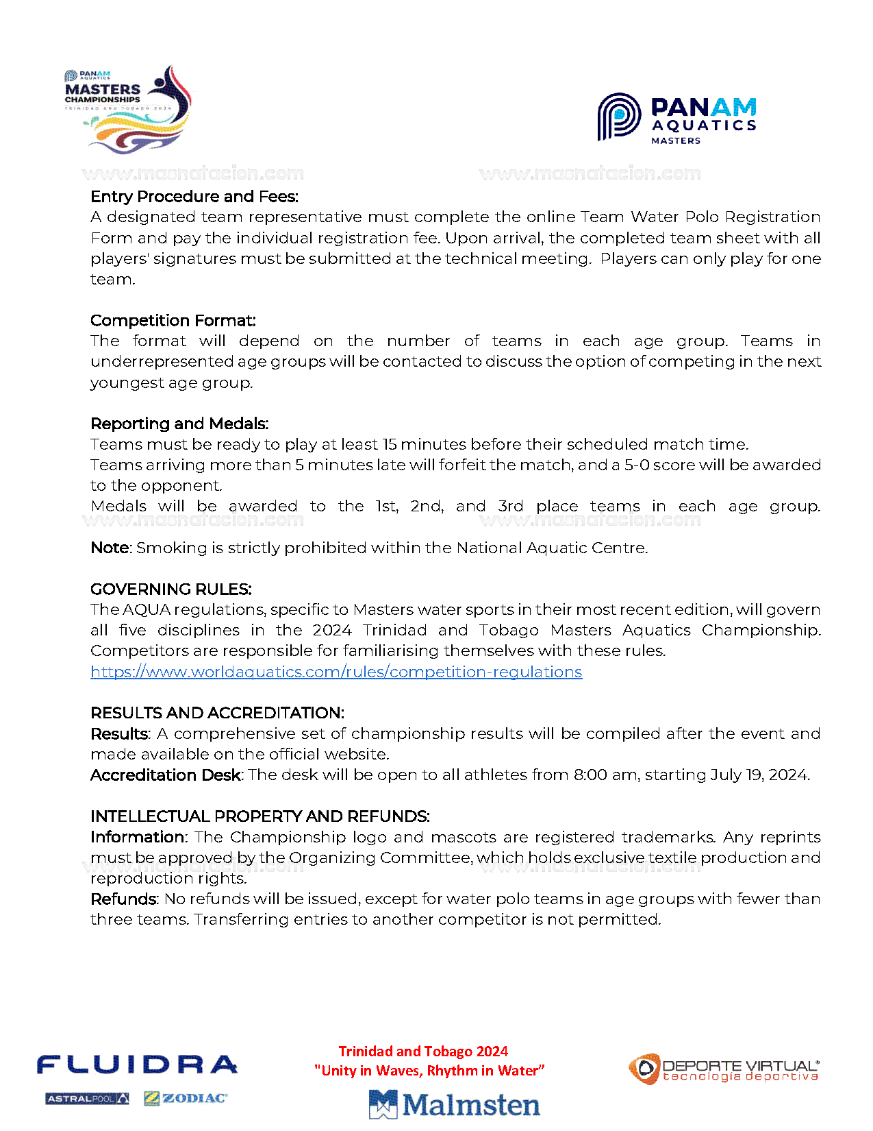 IX Panam Aquatics Masters Championships 2024 - Página 26