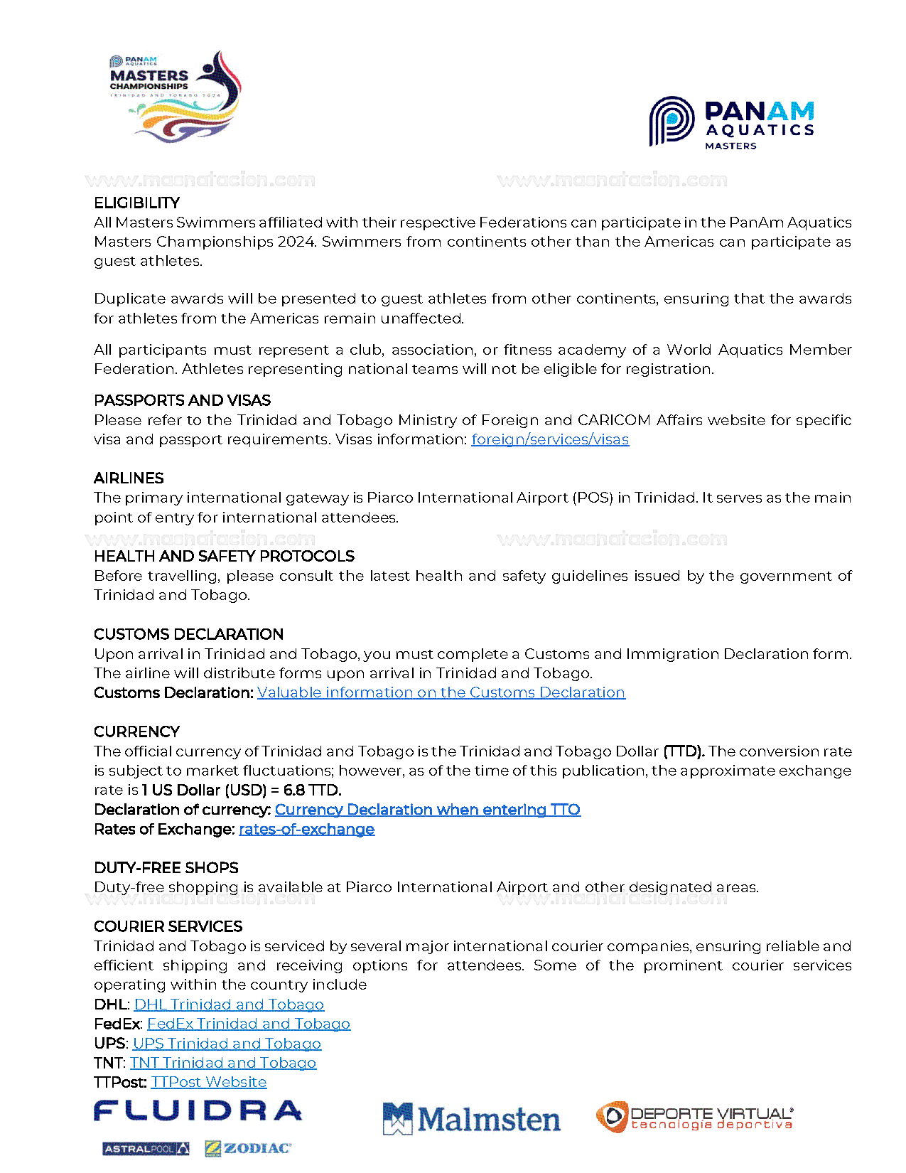 IX Panam Aquatics Masters Championships 2024 - Página 8