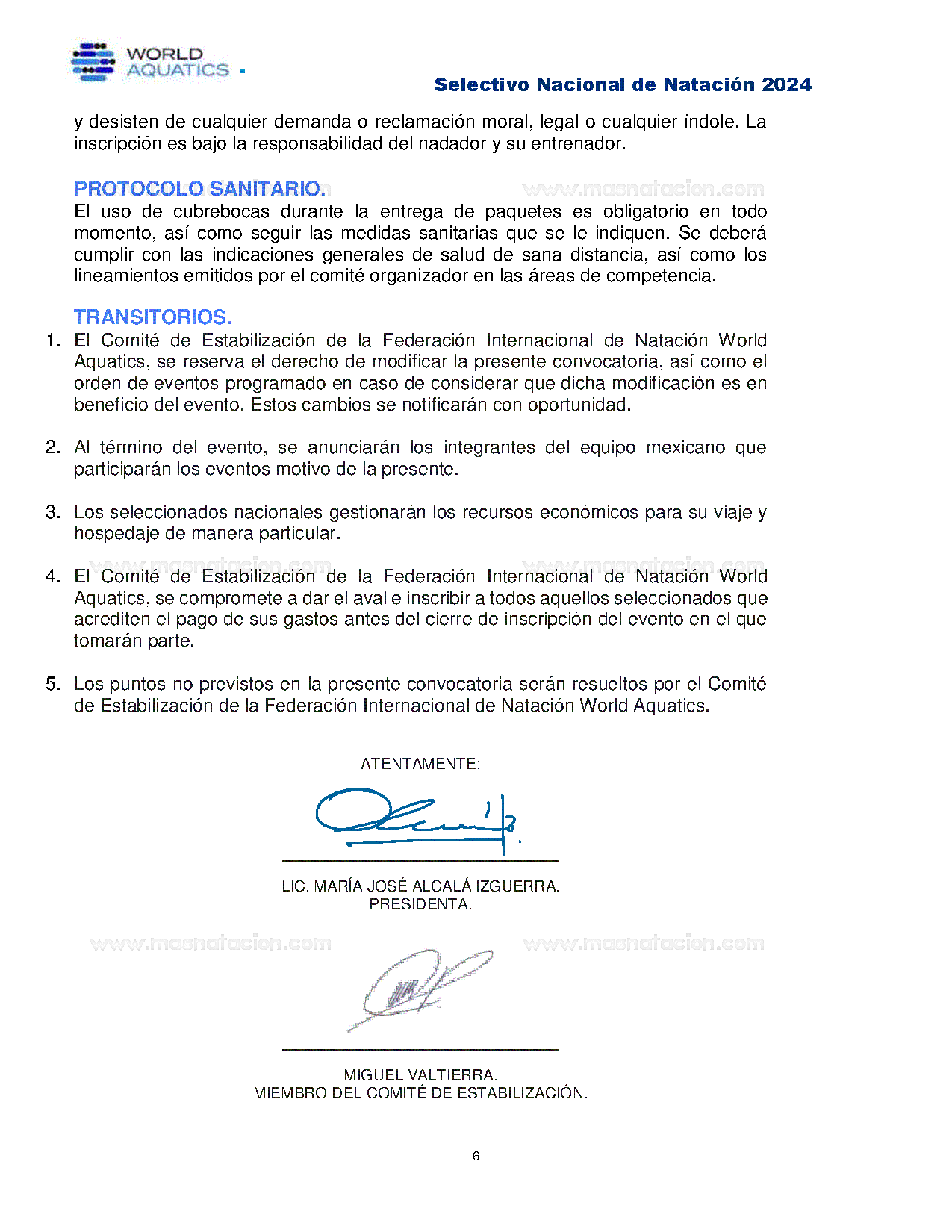 Selectivo Nacional de Natación 2024 - Página 6