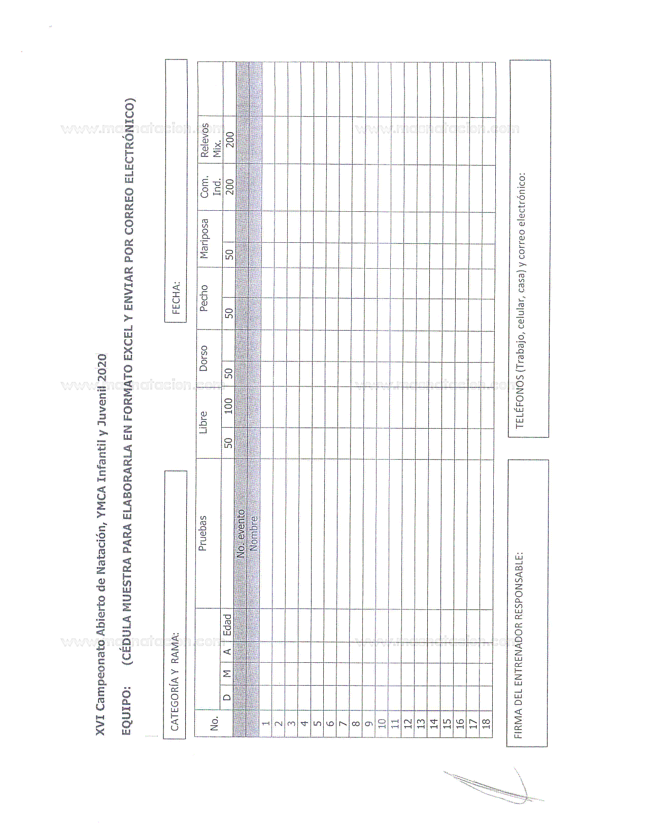 XVI Campeonato Abierto De Natación Ymca Infantil Y Juvenil 2020 - Página 6