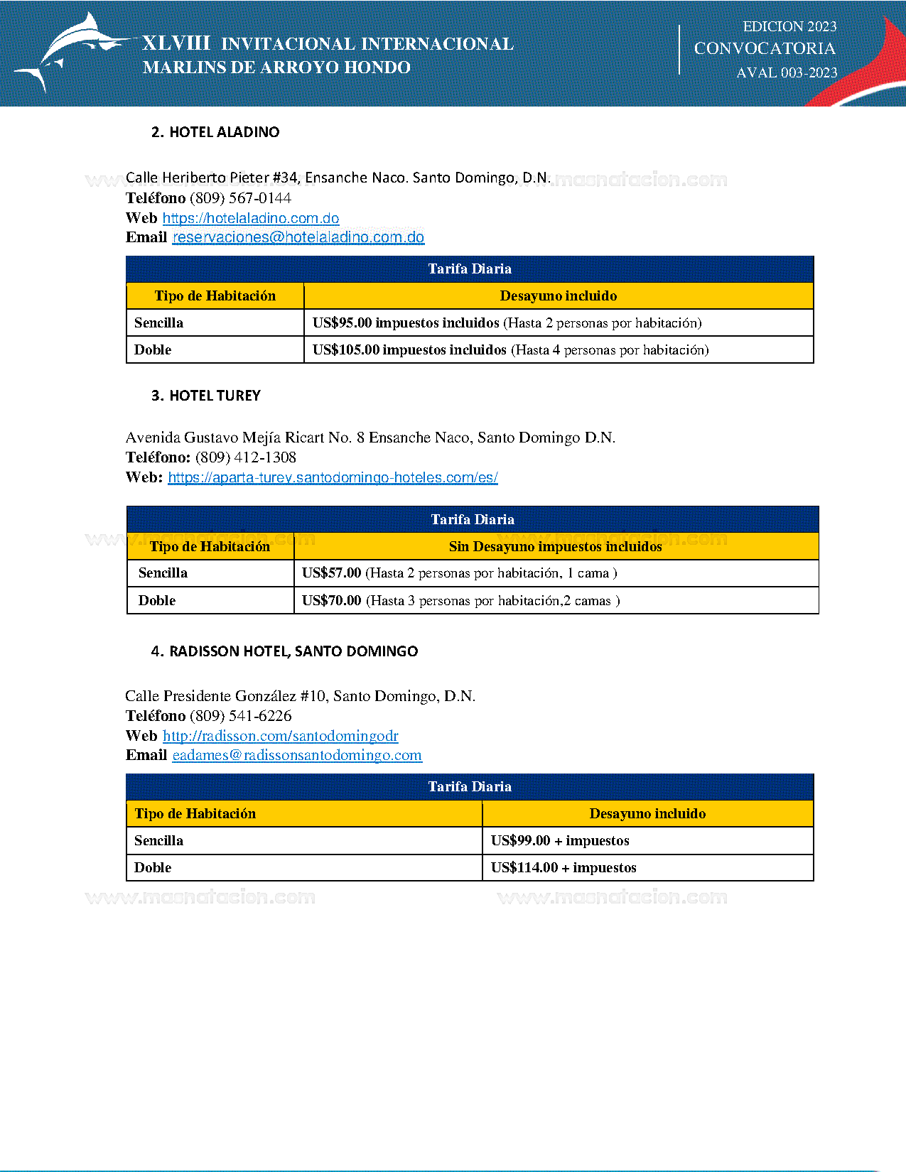 Xvliii  Invitacional Internacional de Natación Marlins de Arroyo Hondo 2023 - Página 9