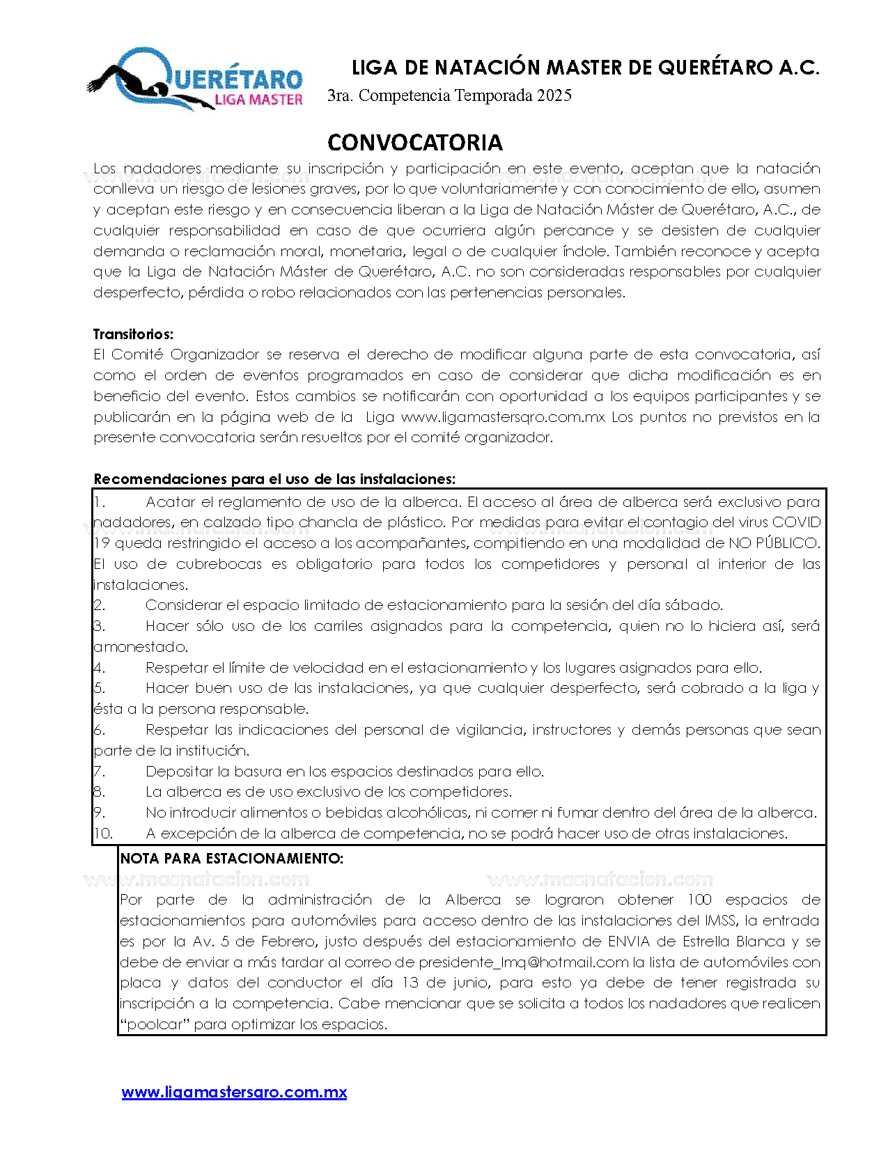 3ra. Competencia Temporada 2025 Liga De Natación Master De Querétaro - Página 9